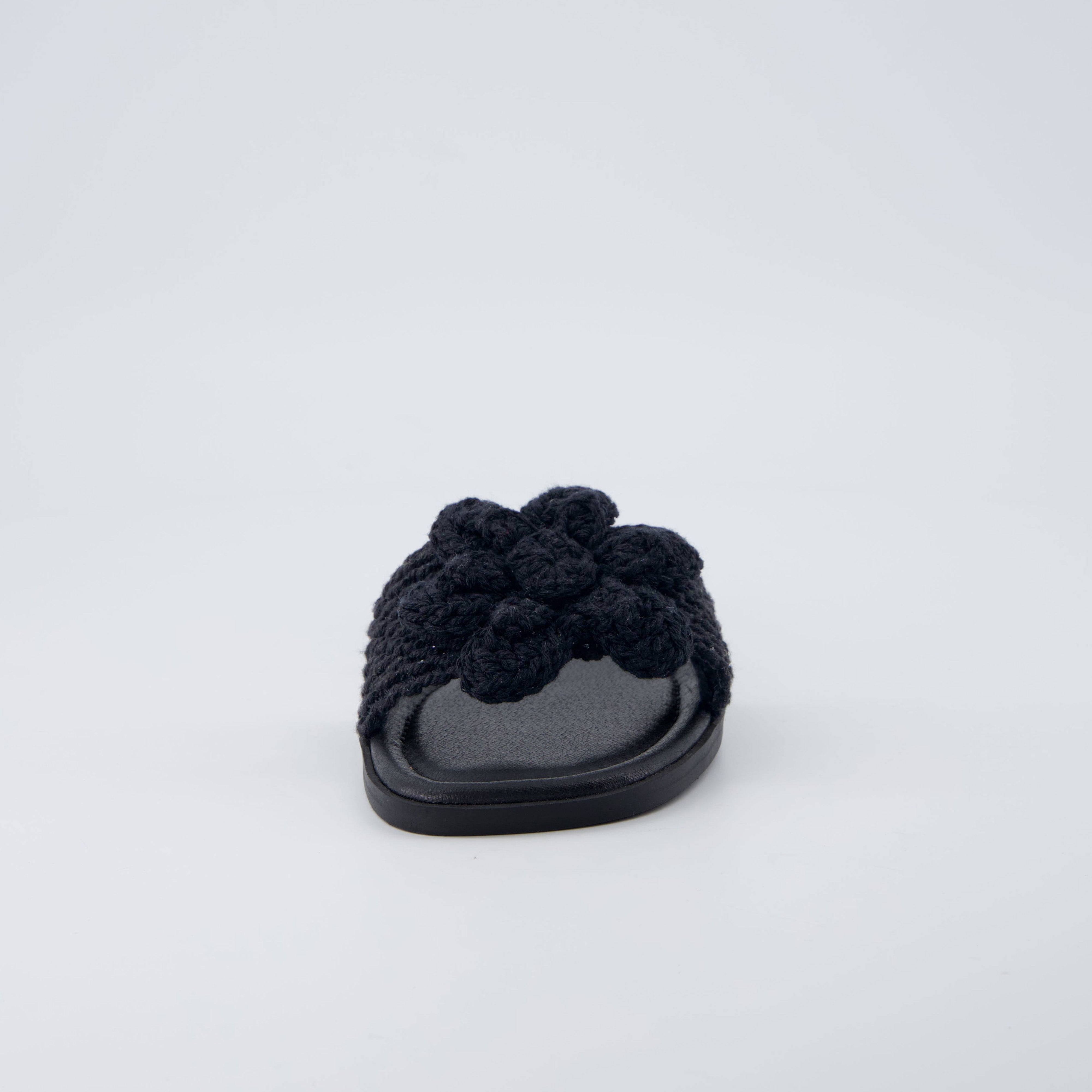 Gemma Knit Slides Black
