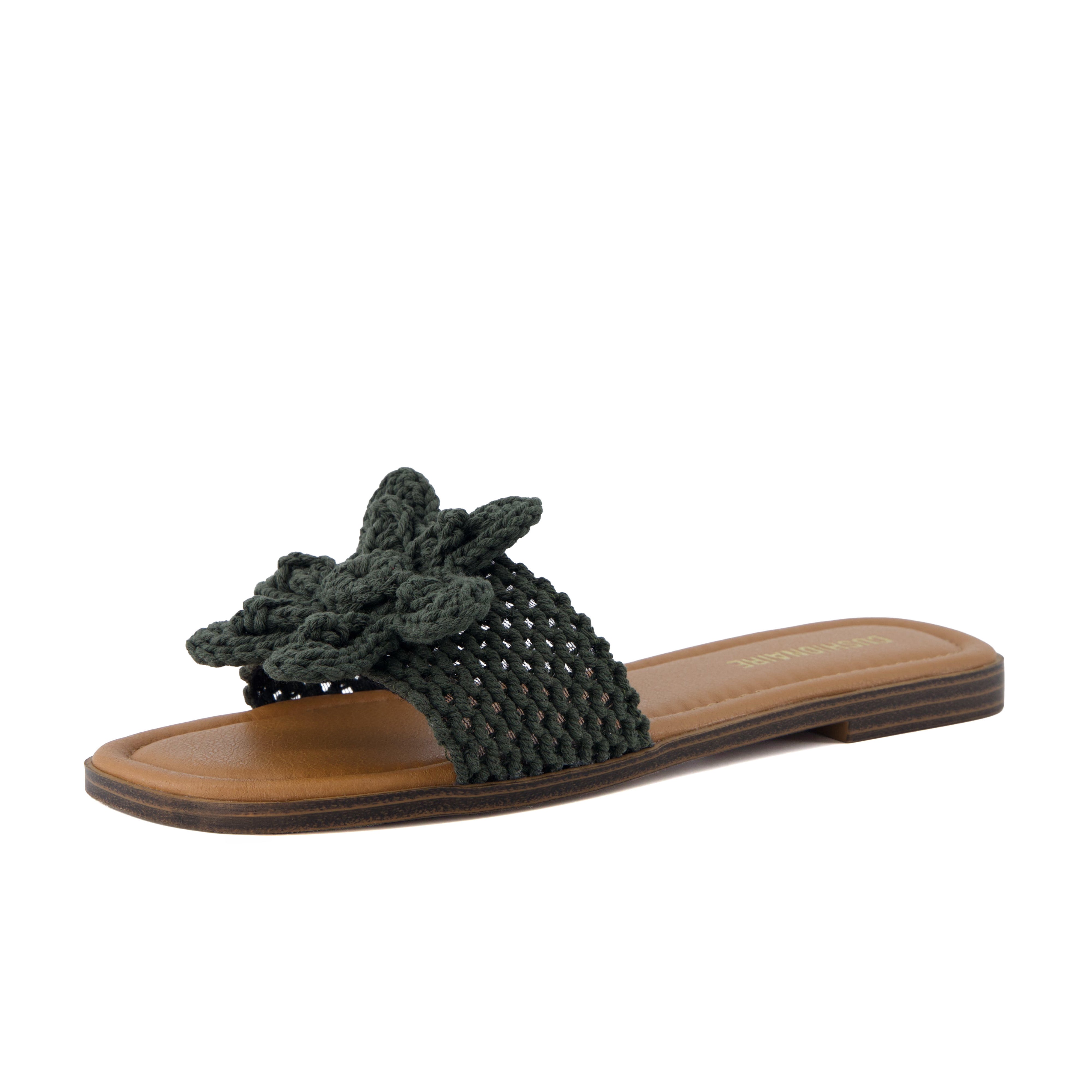 Gemma Knit Slides Blue