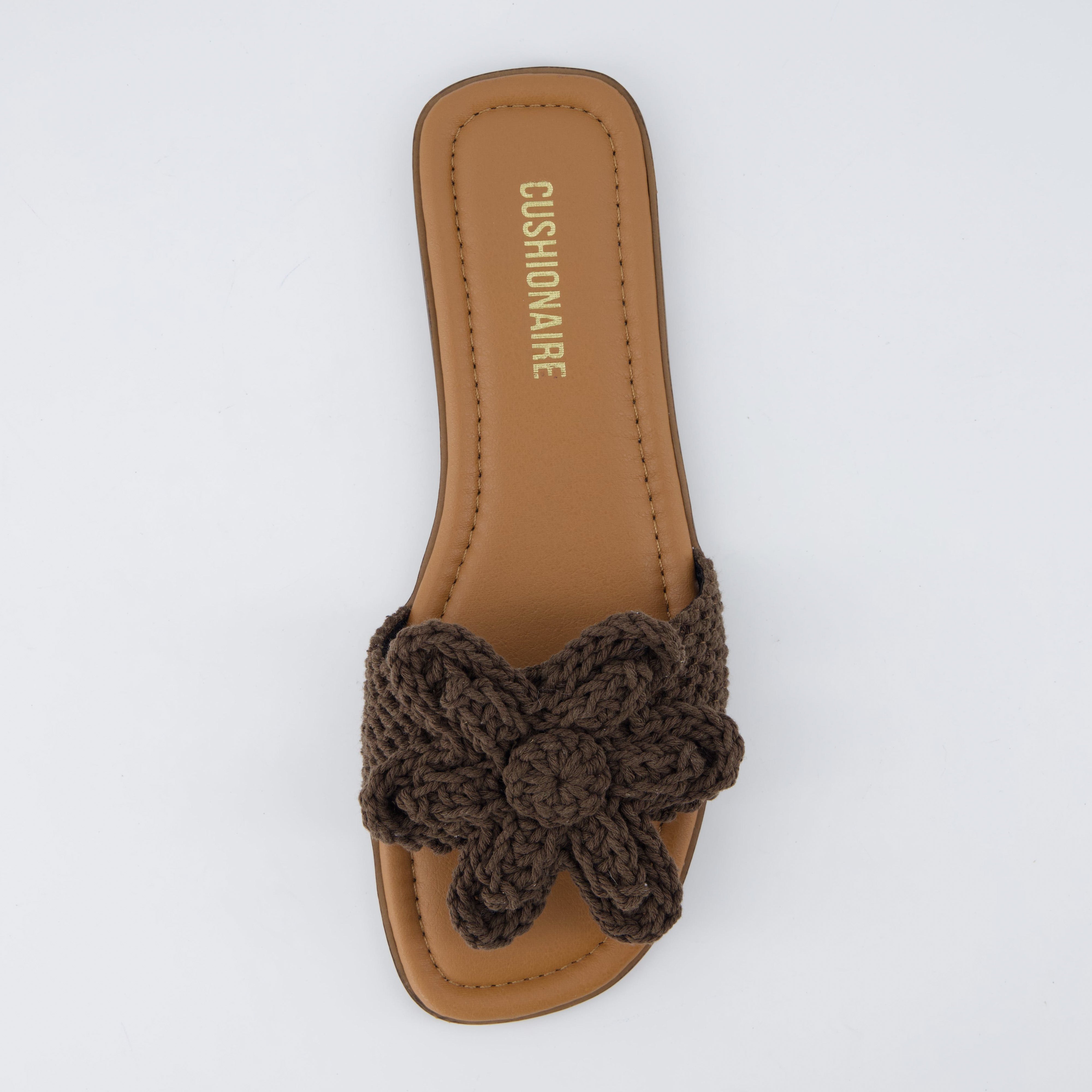 Gemma Knit Slides Brown