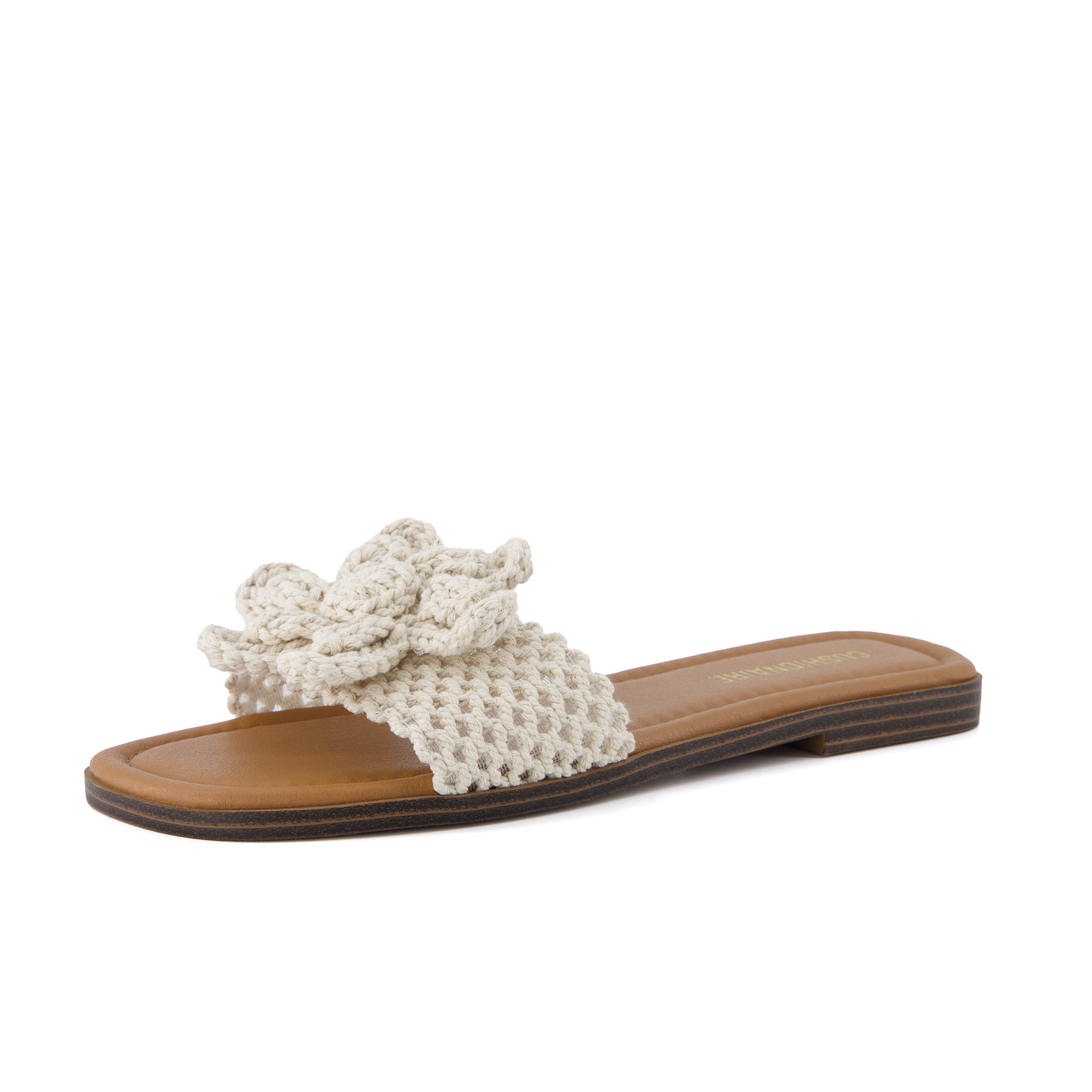Gemma Knit Slides Natural