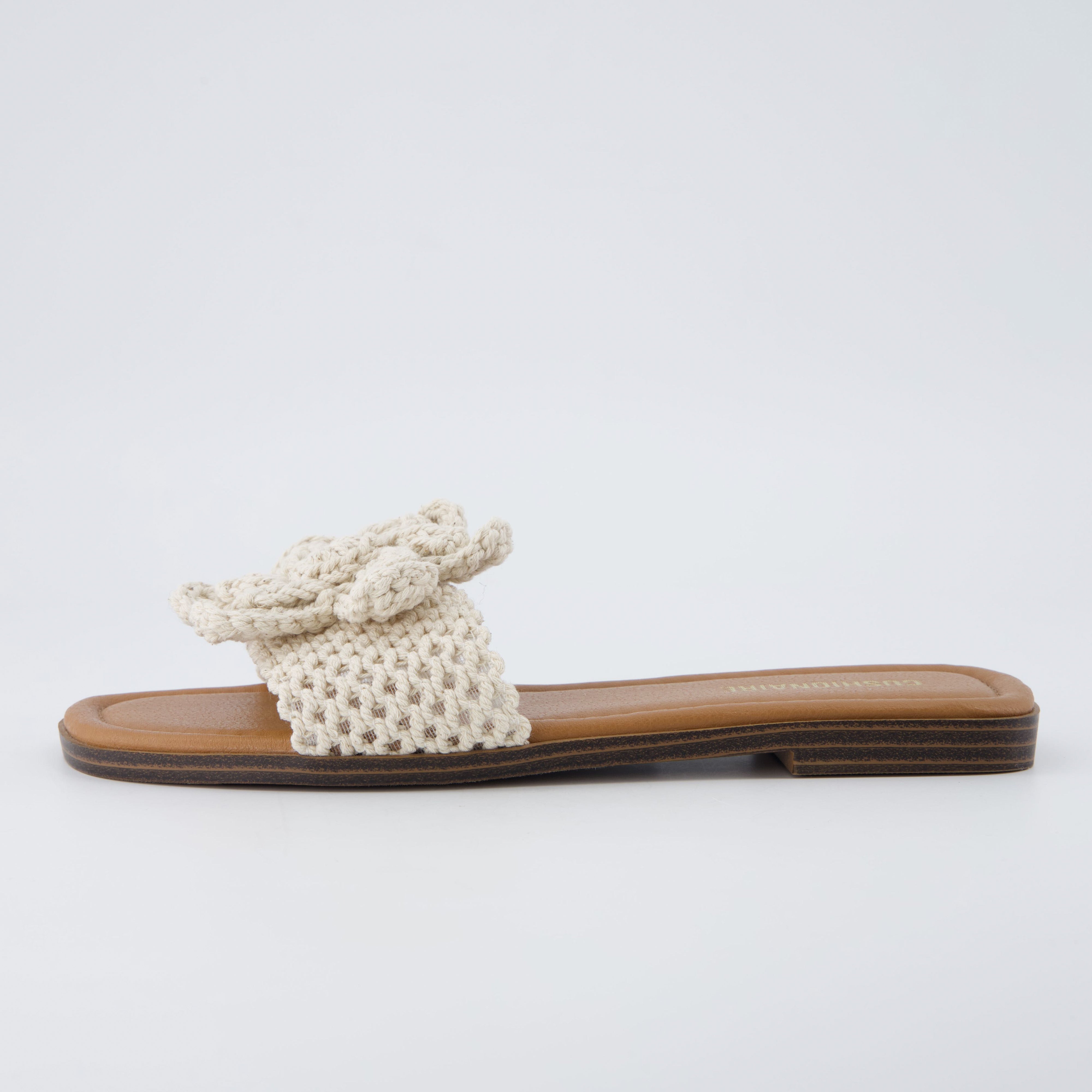 Gemma Knit Slides Natural