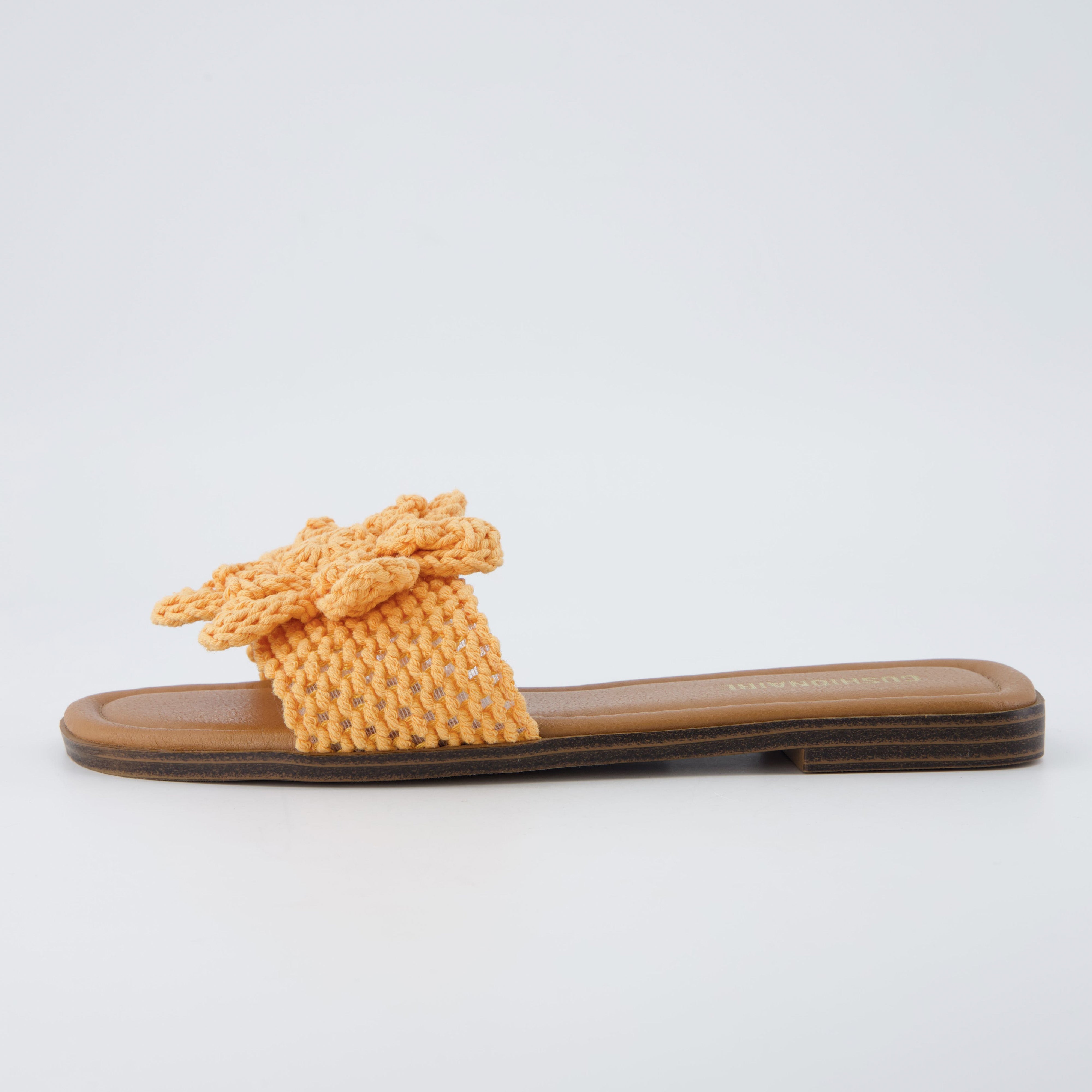 Gemma Knit Slides Orange