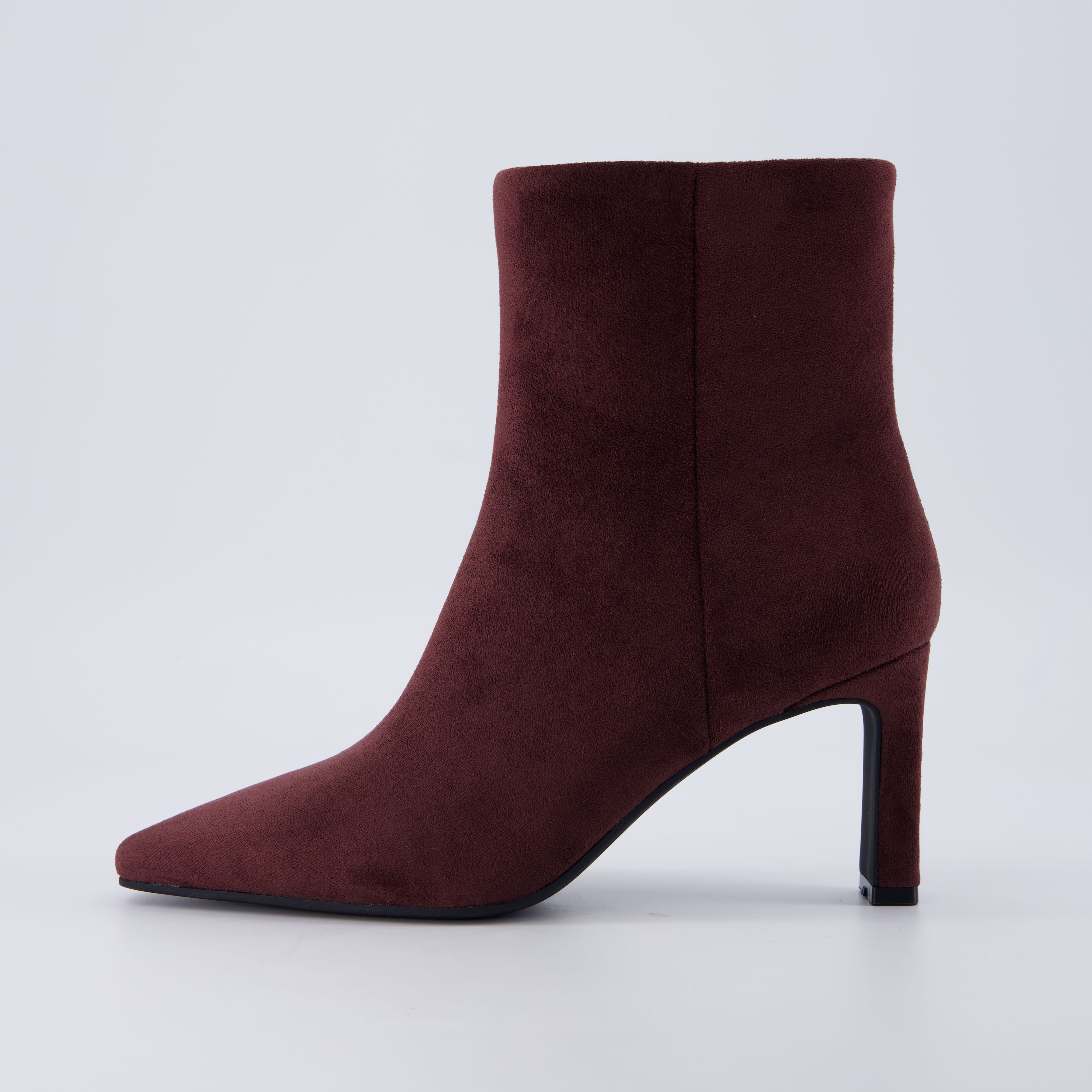 Giana High Heel Ankle Boots Burgundy Medium