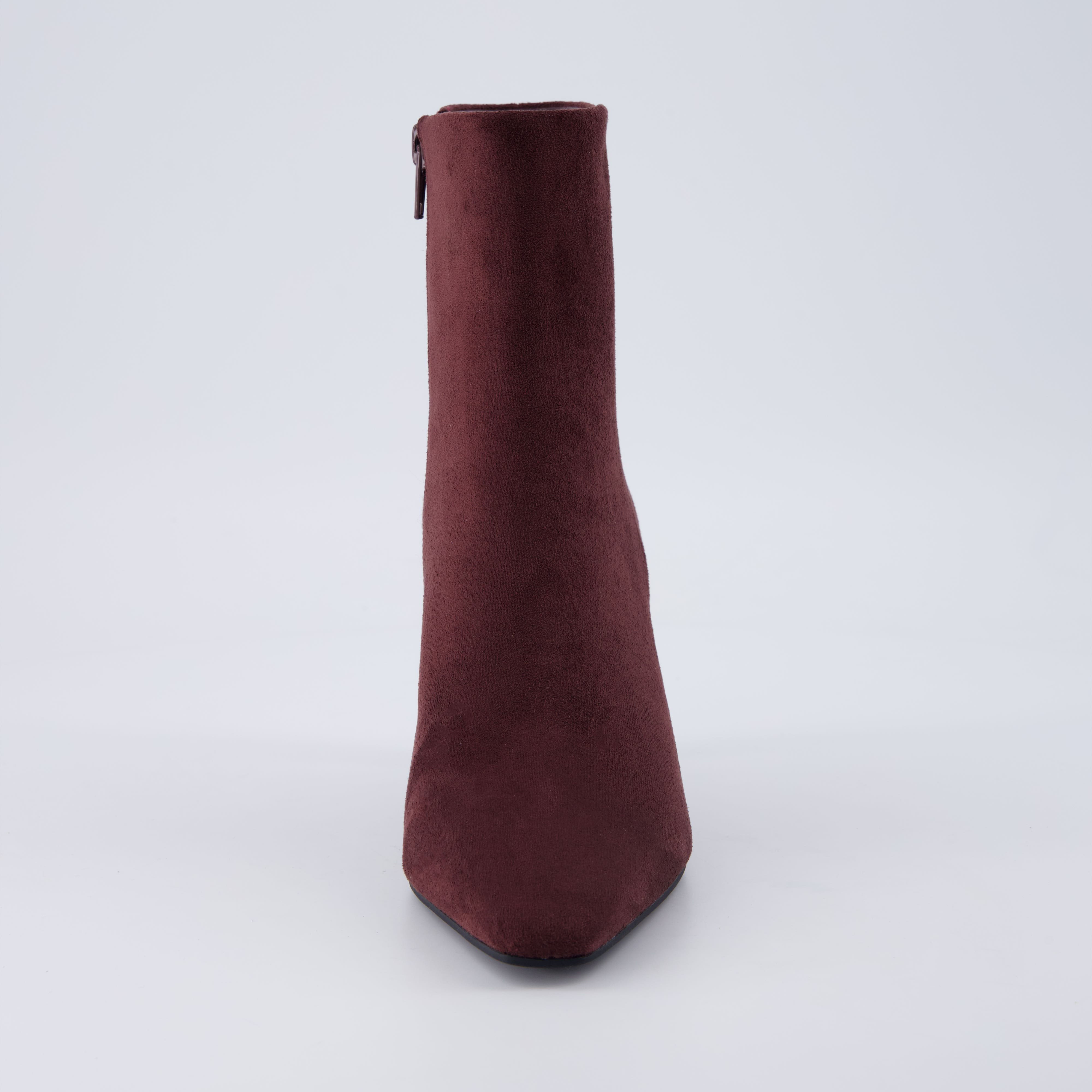 Giana High Heel Ankle Boots Burgundy Medium