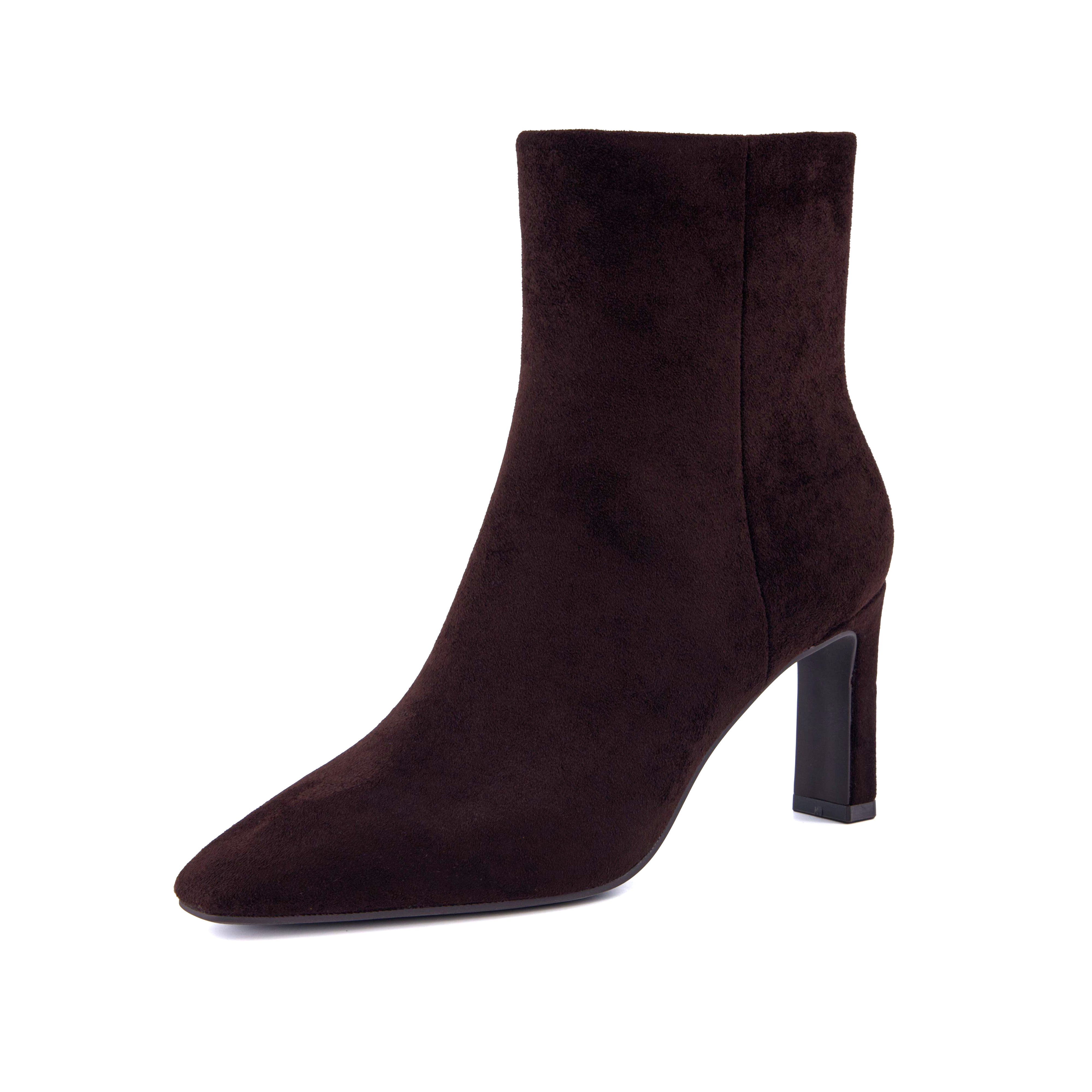 Giana High Heel Ankle Boots Chocolate Medium