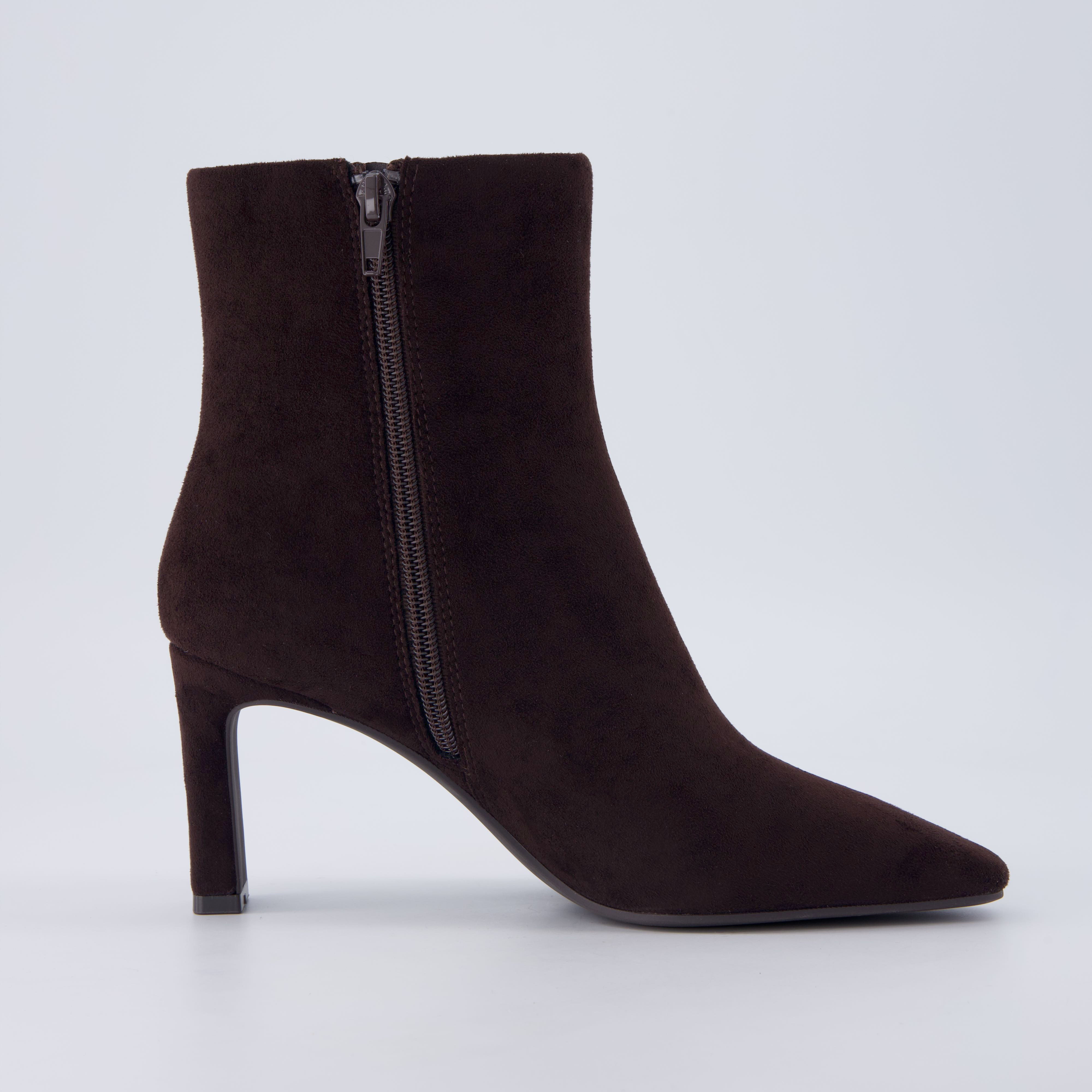 Giana High Heel Ankle Boots Chocolate Medium