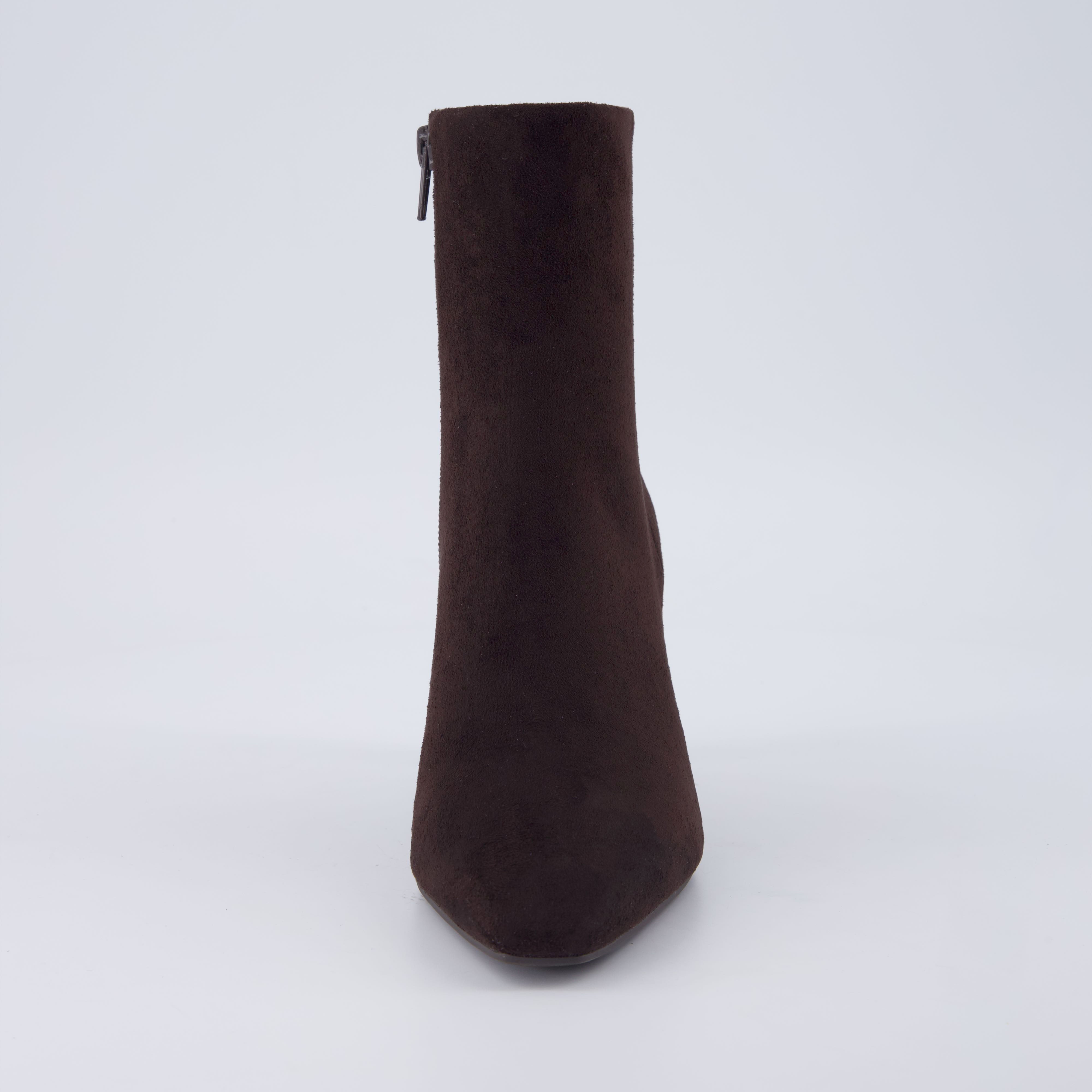 Giana High Heel Ankle Boots Chocolate Medium
