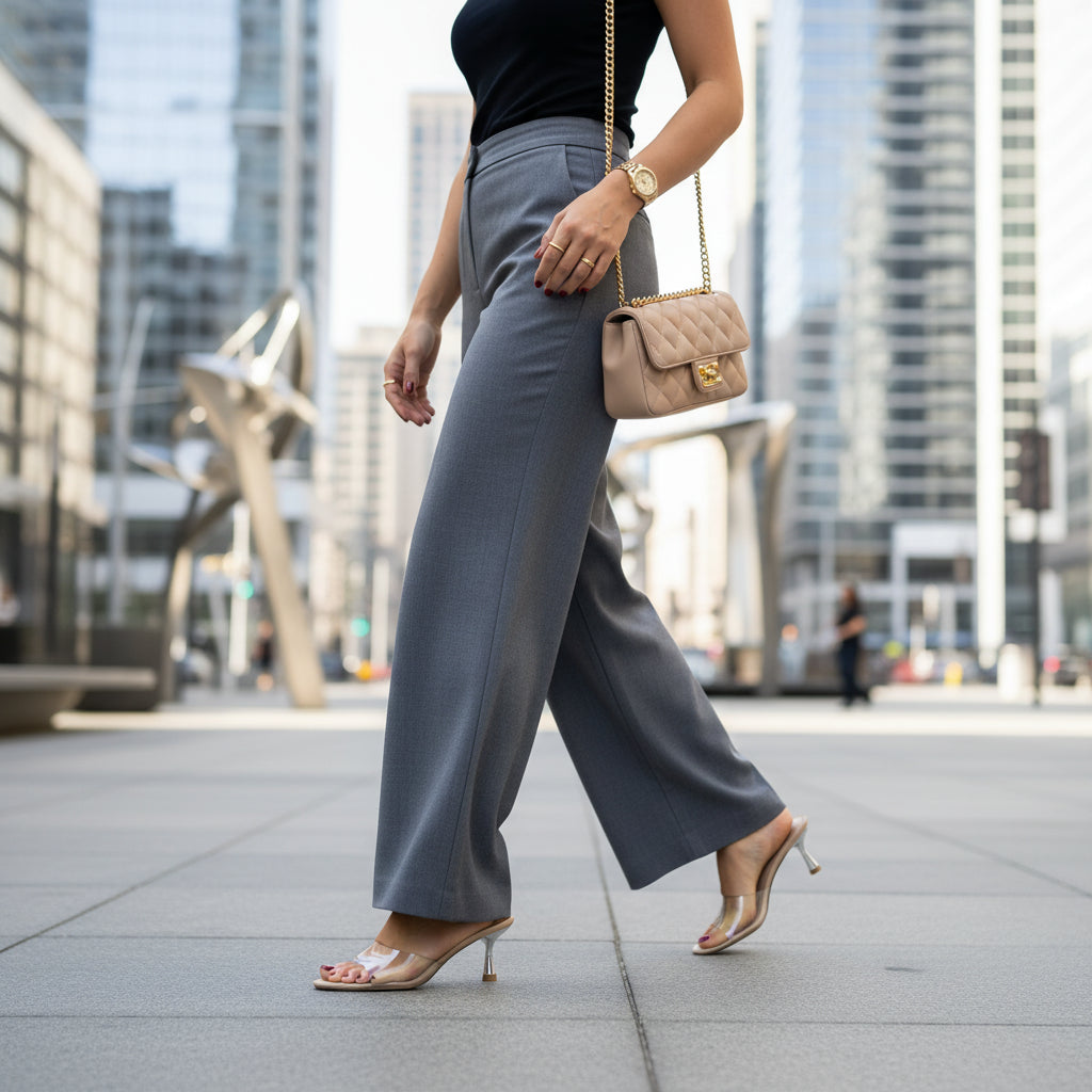 Giselle Kitten Heel Sandals Clear