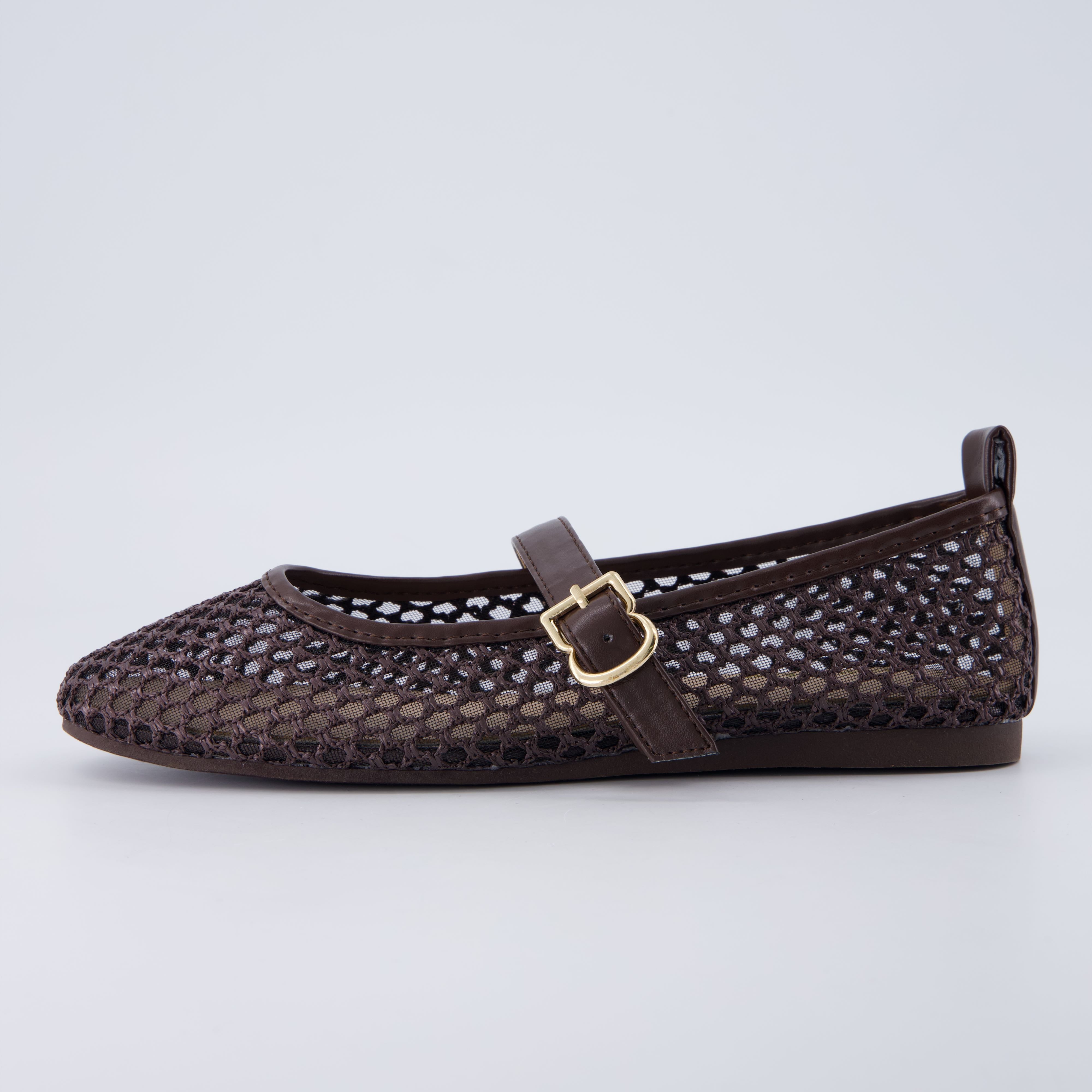 Cushionaire Gracie Mesh Mary Jane Flats for Women, Breathable
