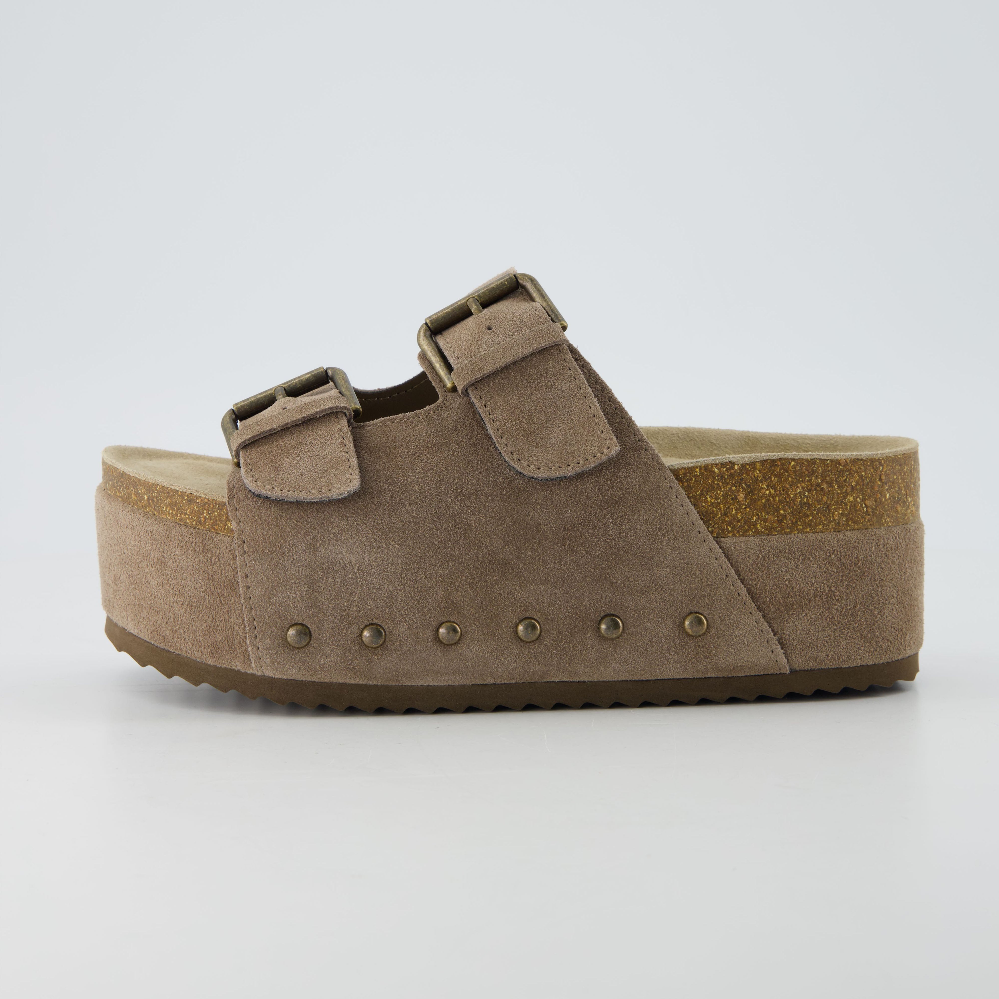 Guru Platform Sandal Taupe