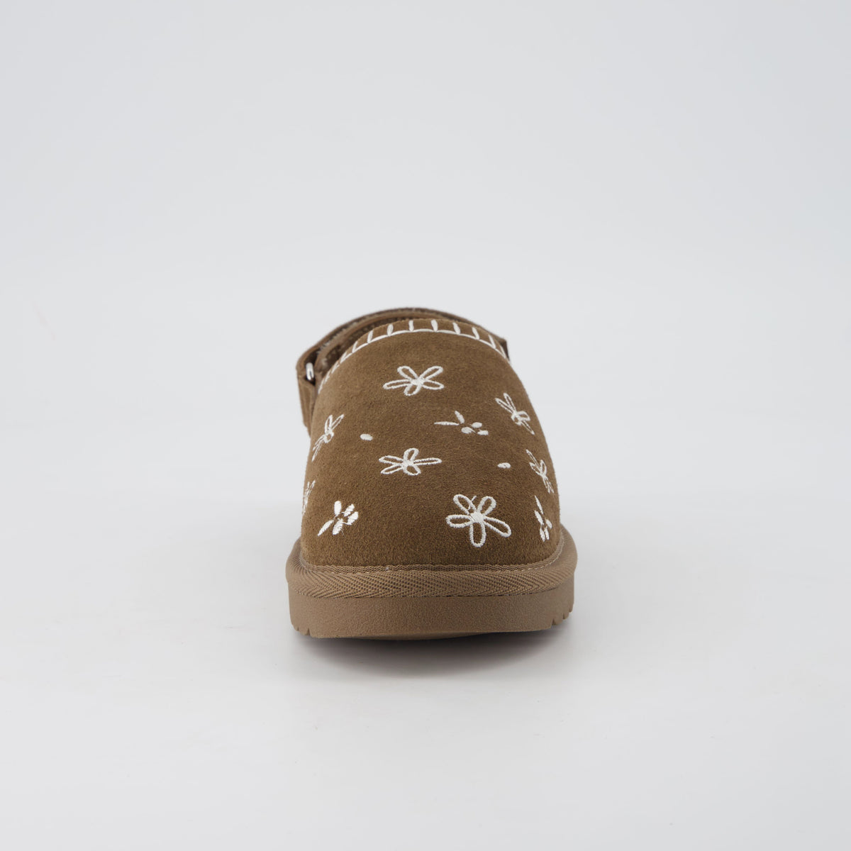 Habit Kids Slippers Brown Genuine Suede Medium
