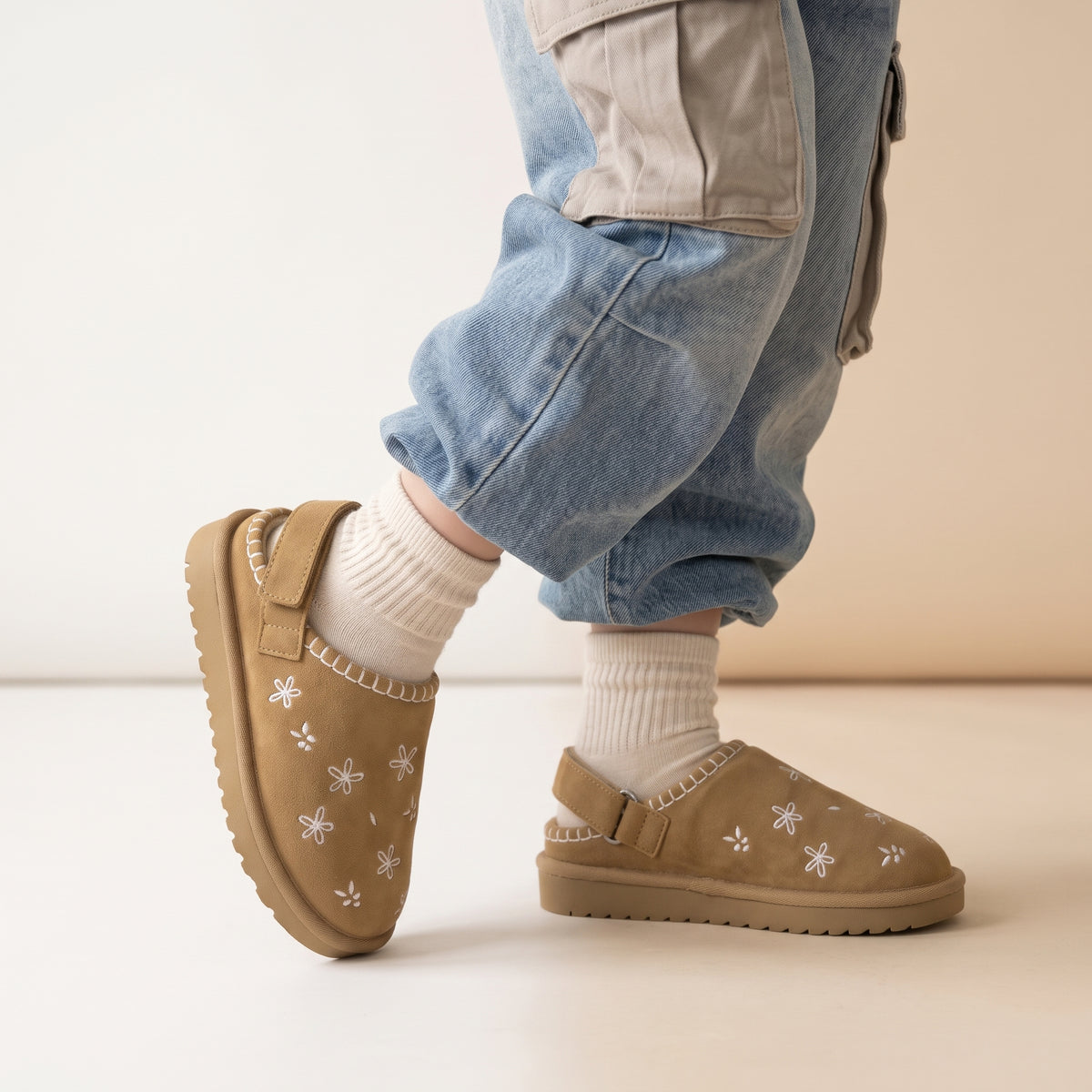 Habit Kids Slippers Chestnut Genuine Suede Medium