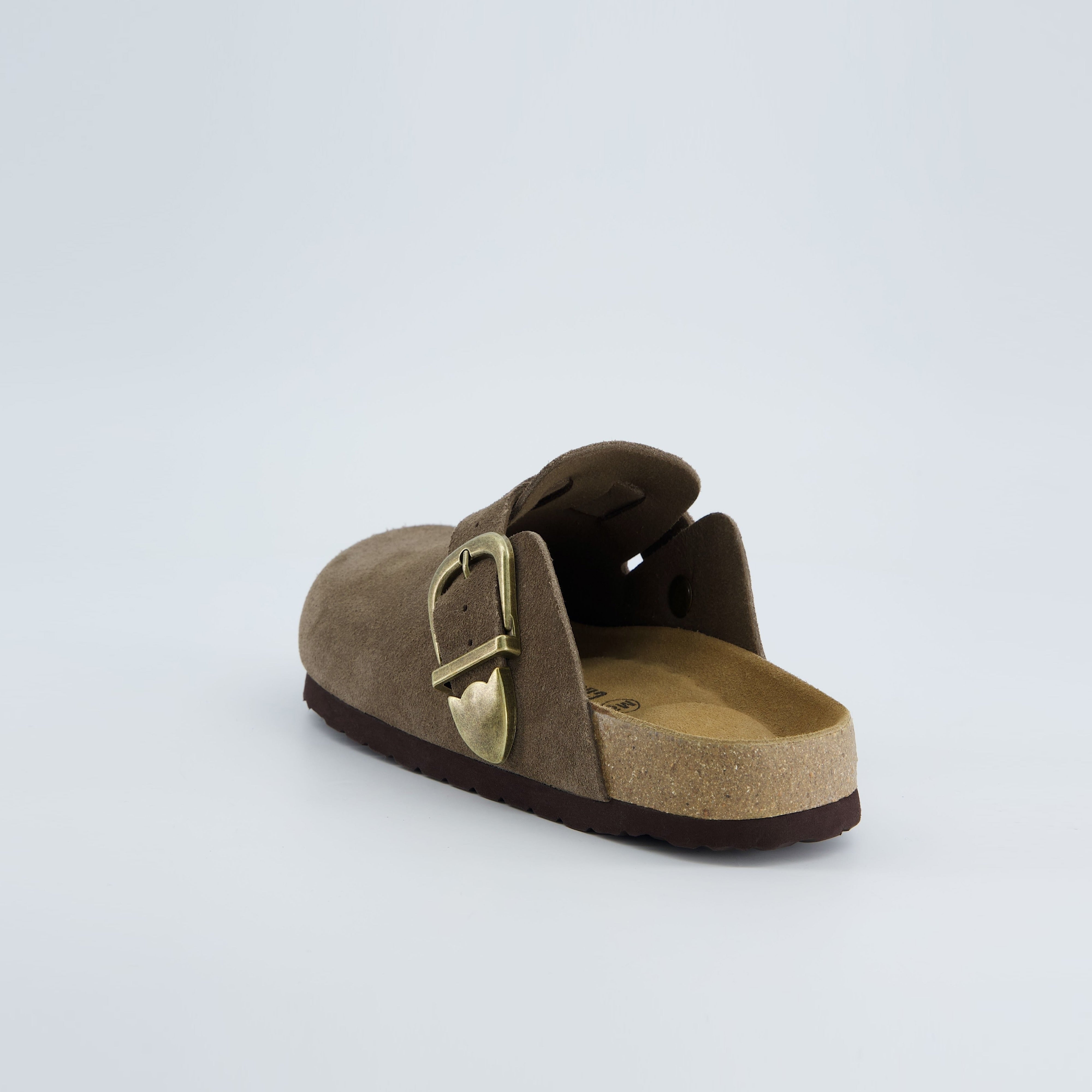 Hamlet Leather Clogs Dark Taupe