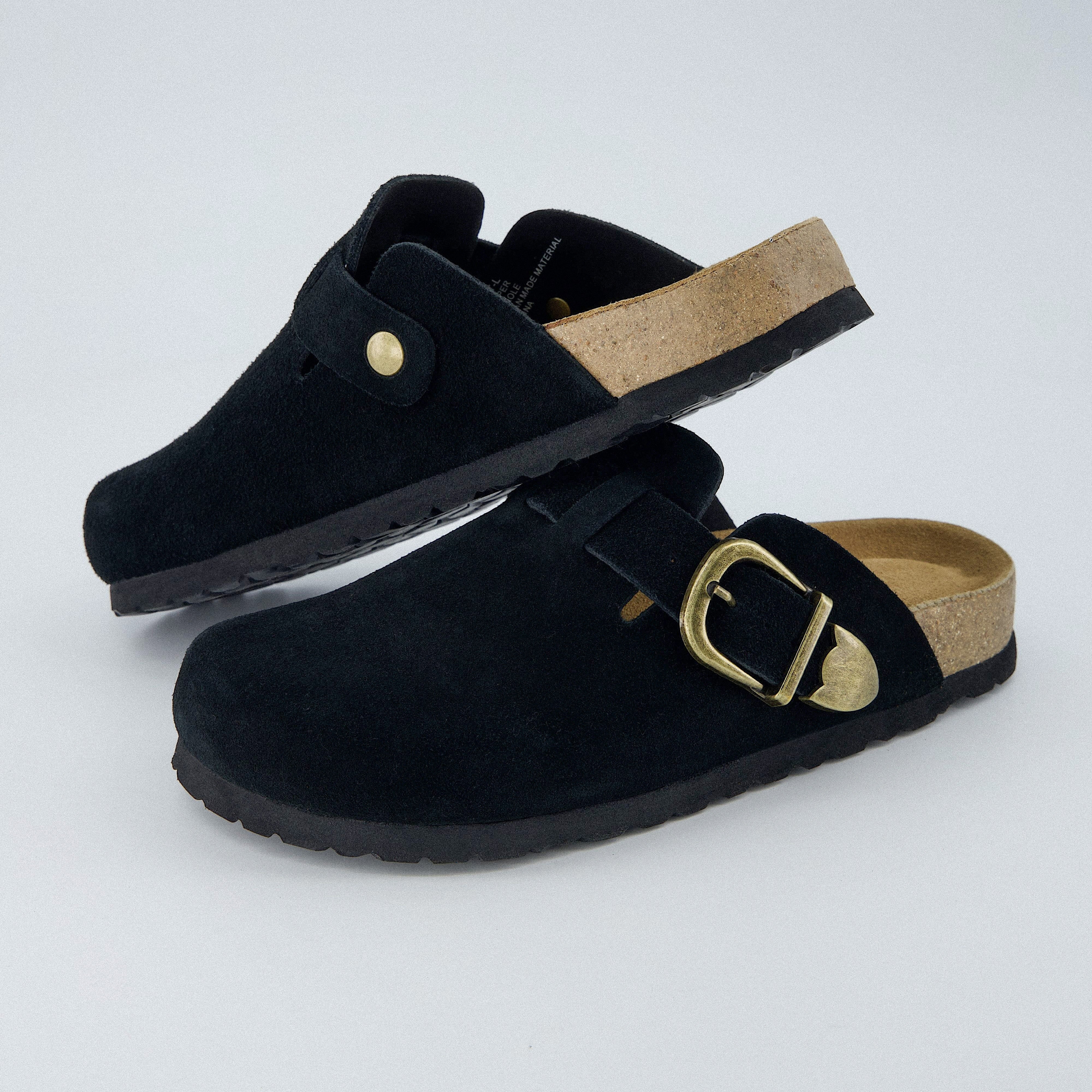 Hamlet Leather Clogs Black
