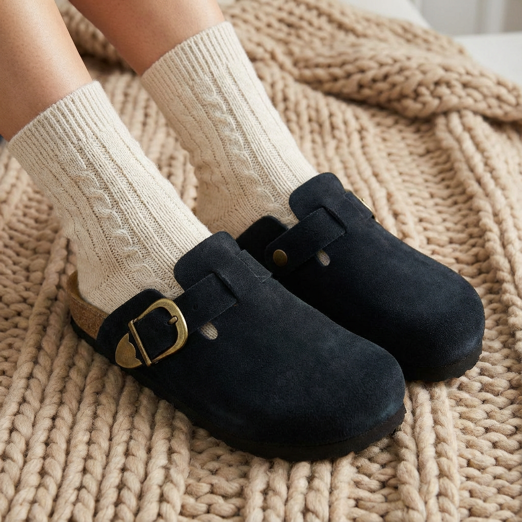 Hamlet Leather Clogs Black