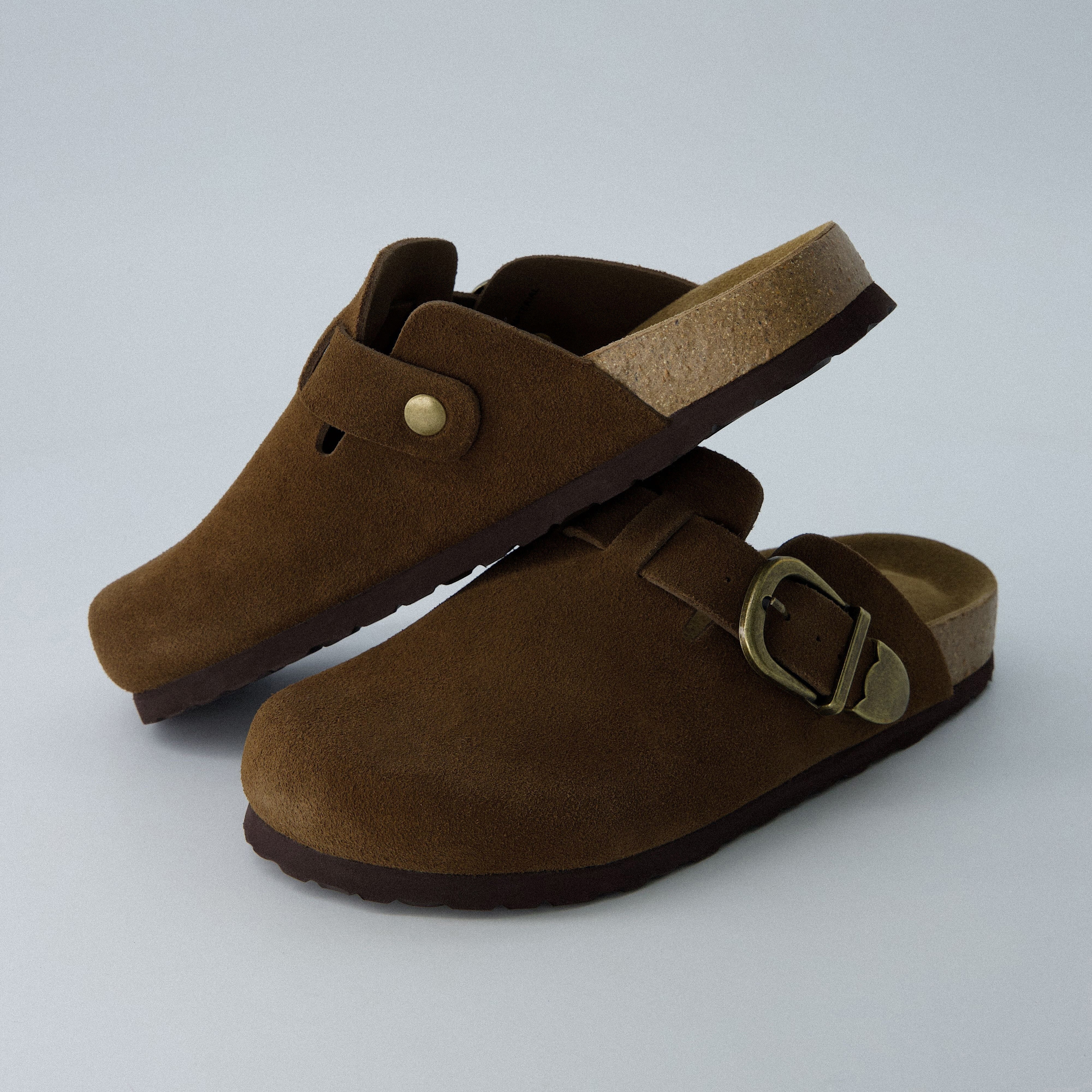 Hamlet Leather Clogs Brown