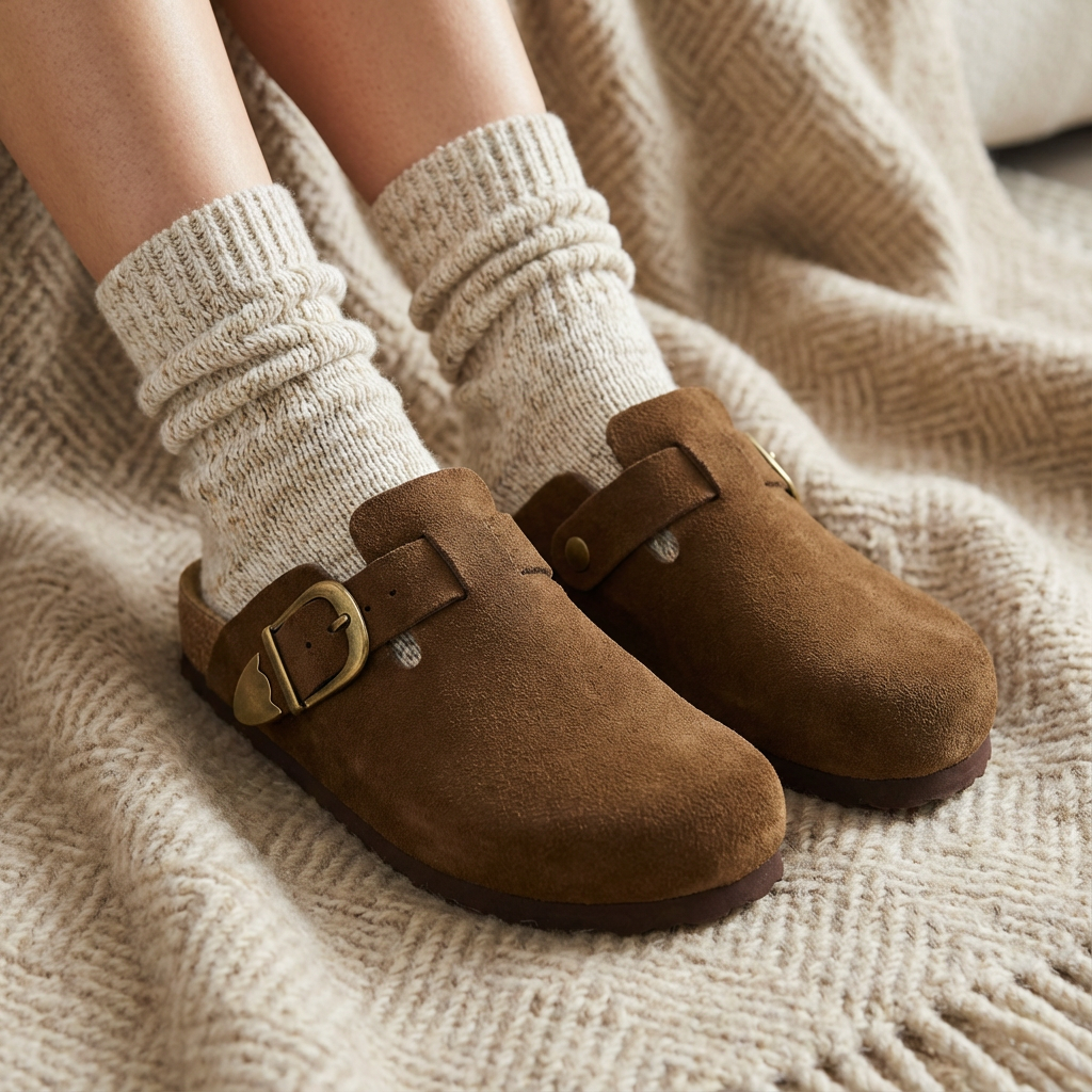 Hamlet Leather Clogs Brown