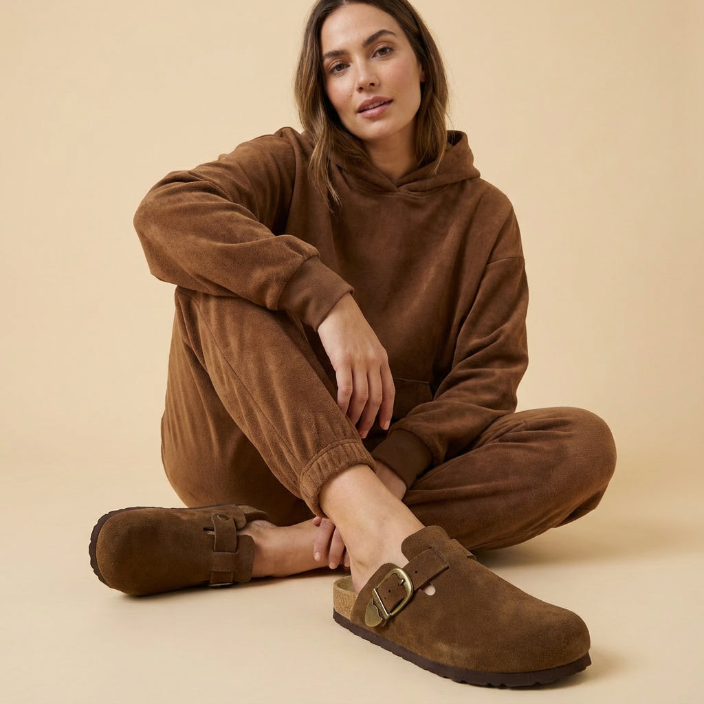 Hamlet Leather Clogs Brown