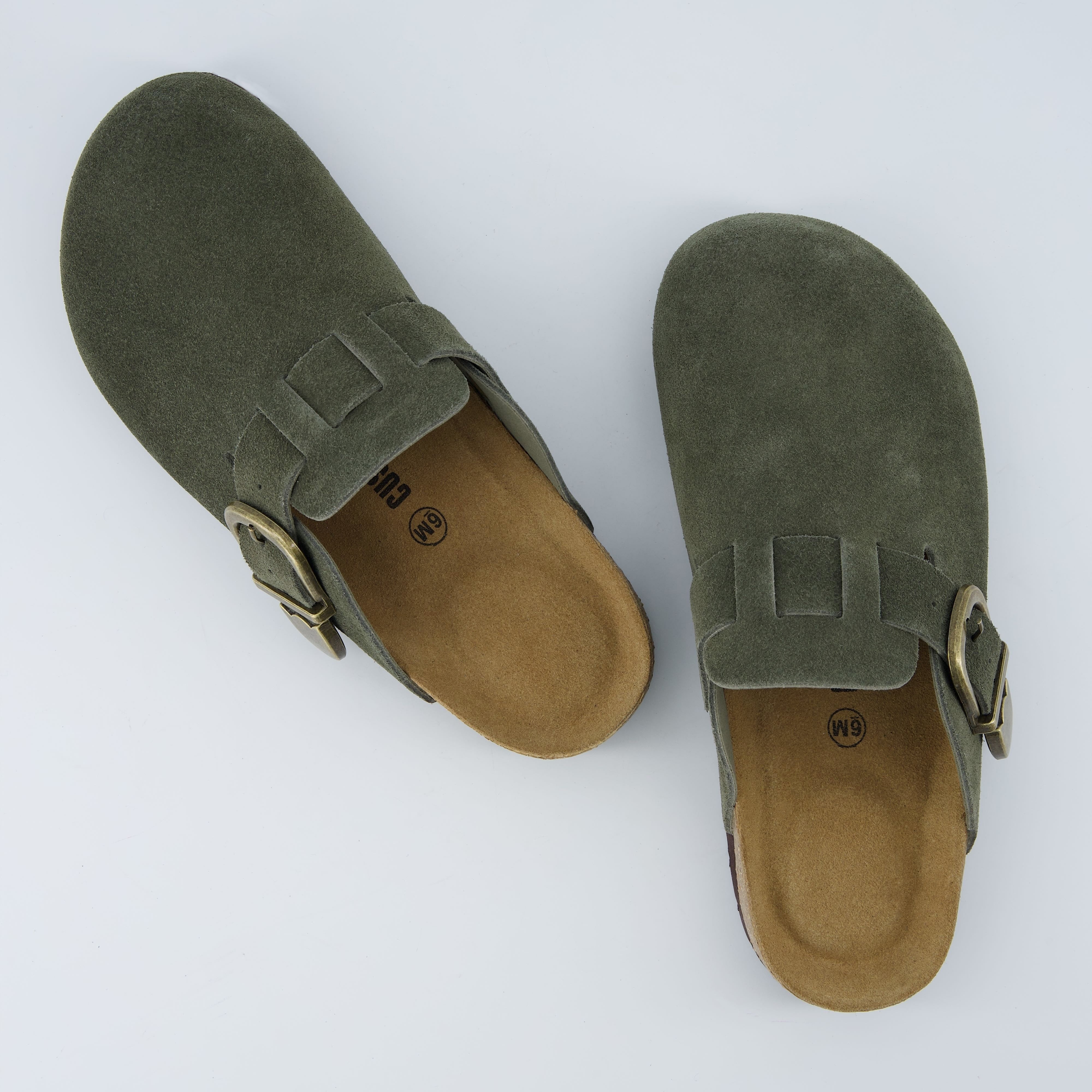 Hamlet Leather Clogs Khaki