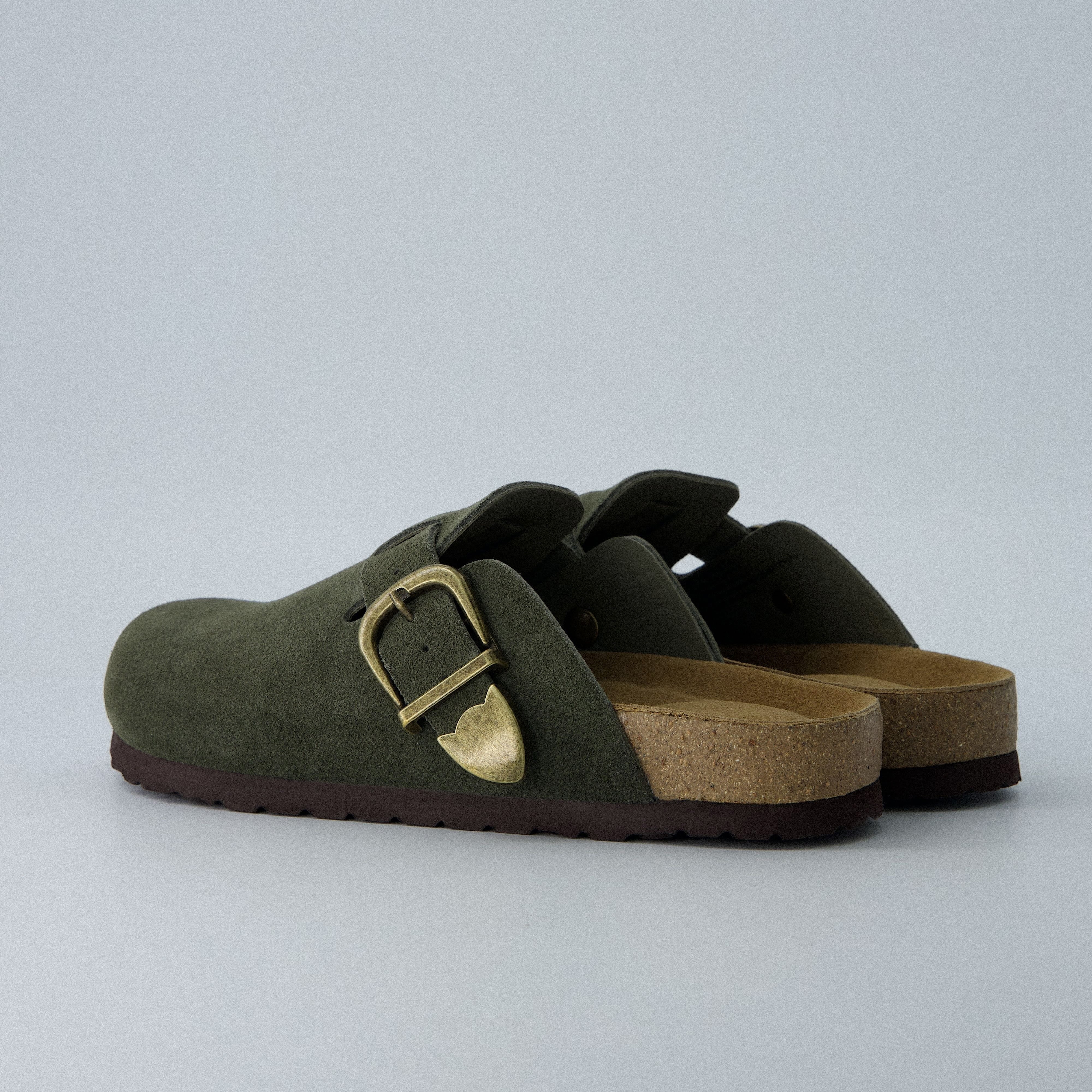 Hamlet Leather Clogs Khaki