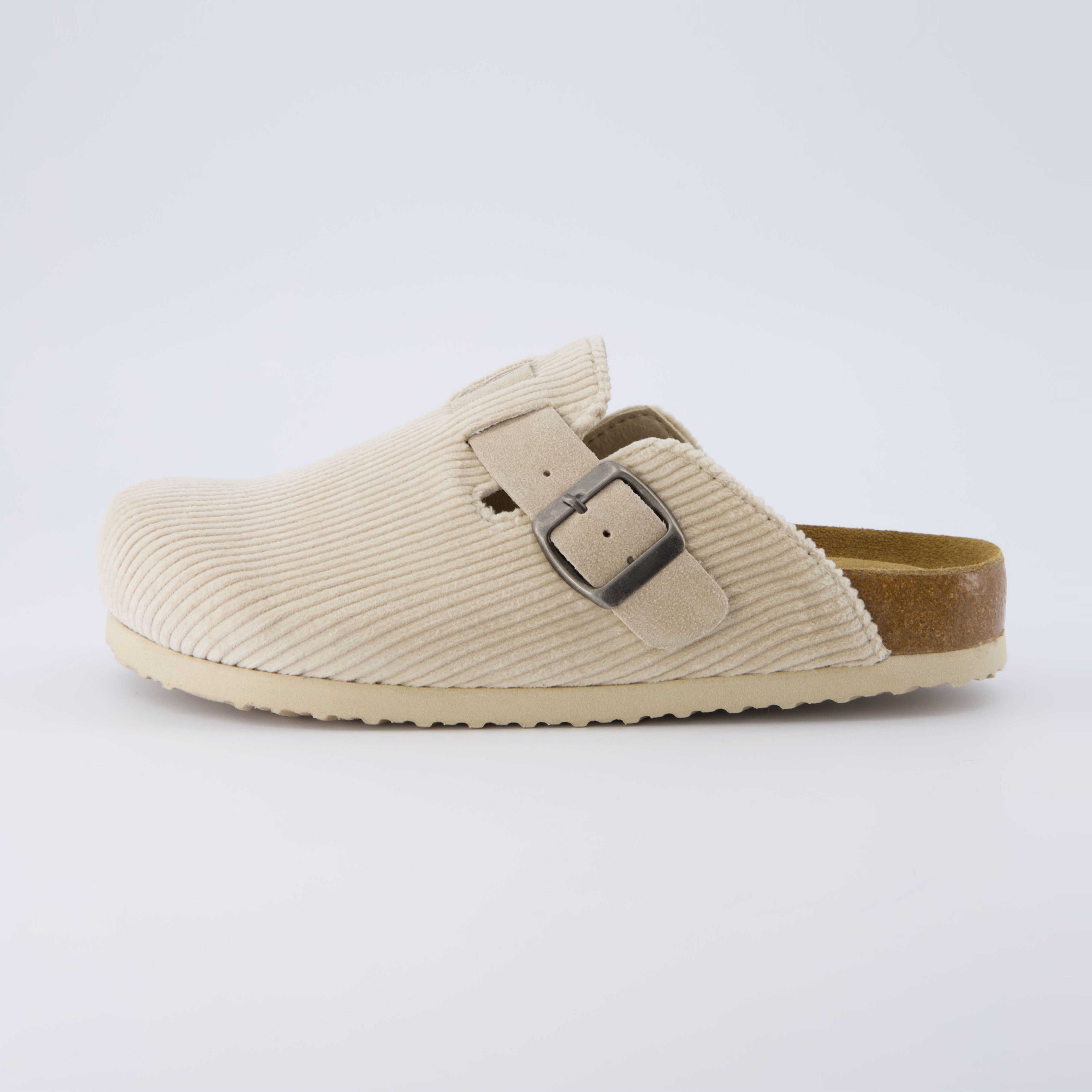 Hana Cork Footbed Clog Beige Corduroy Medium
