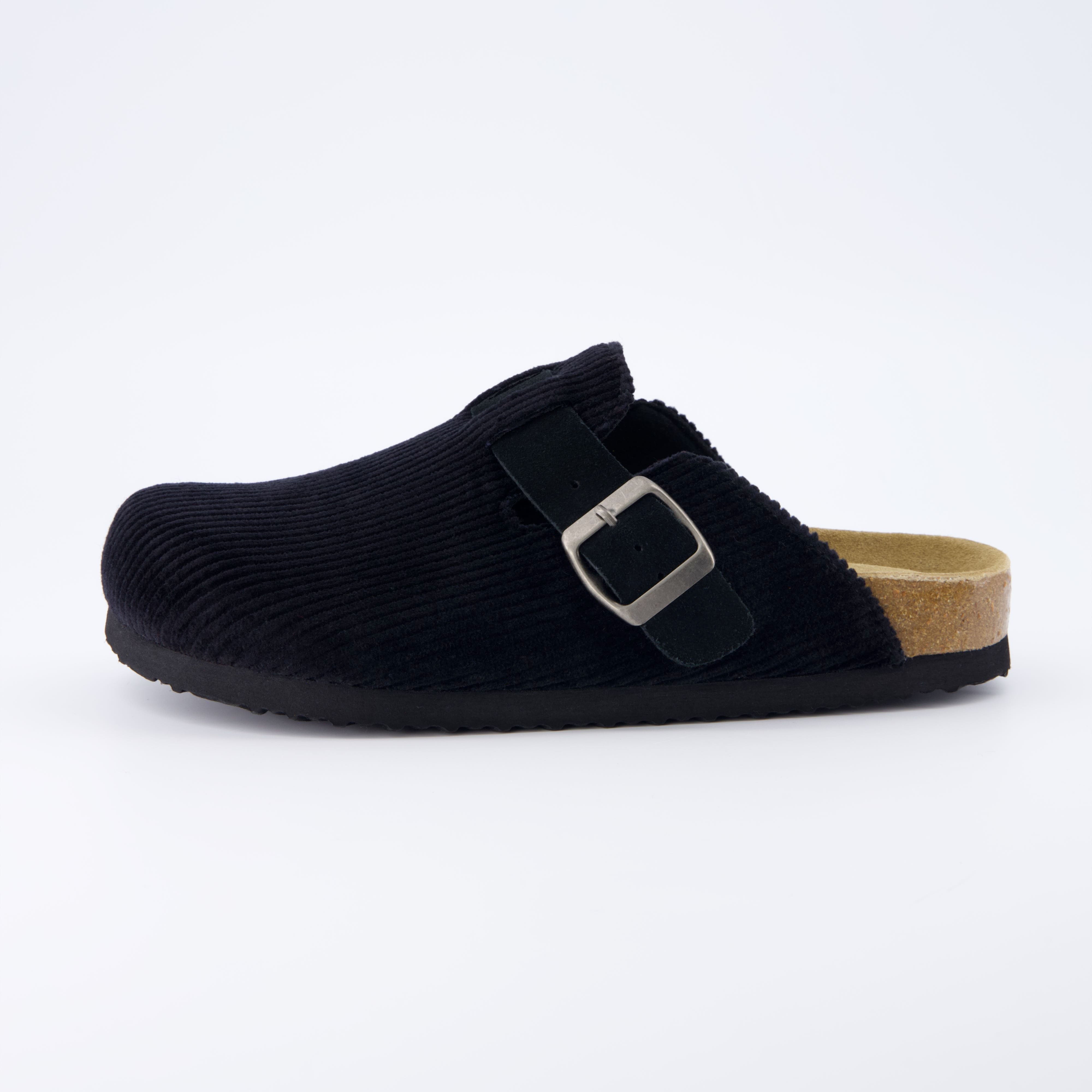 Hana Cork Footbed Clog Black Corduroy Medium