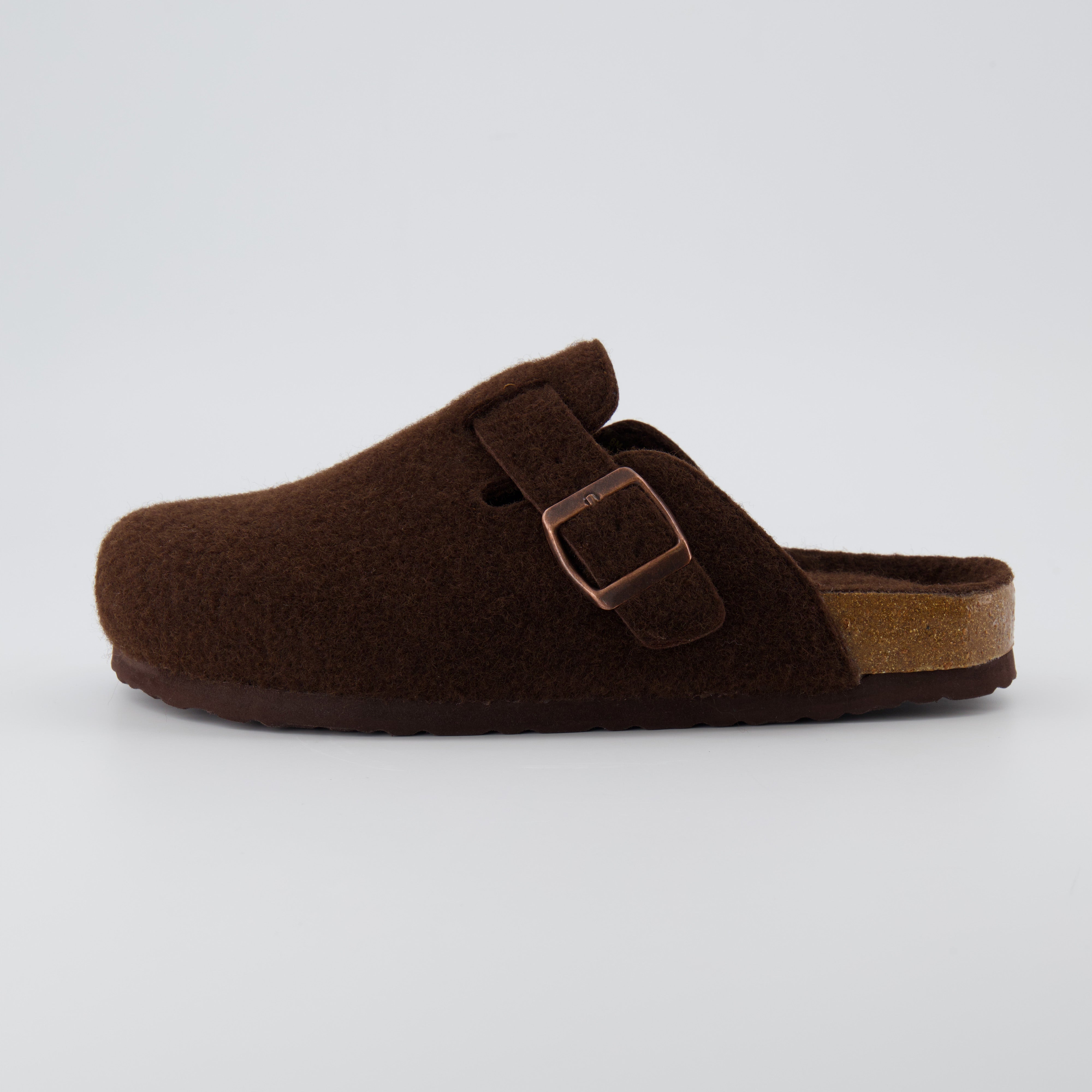 Hana Cork Footbed Clog Wools Brown Wool