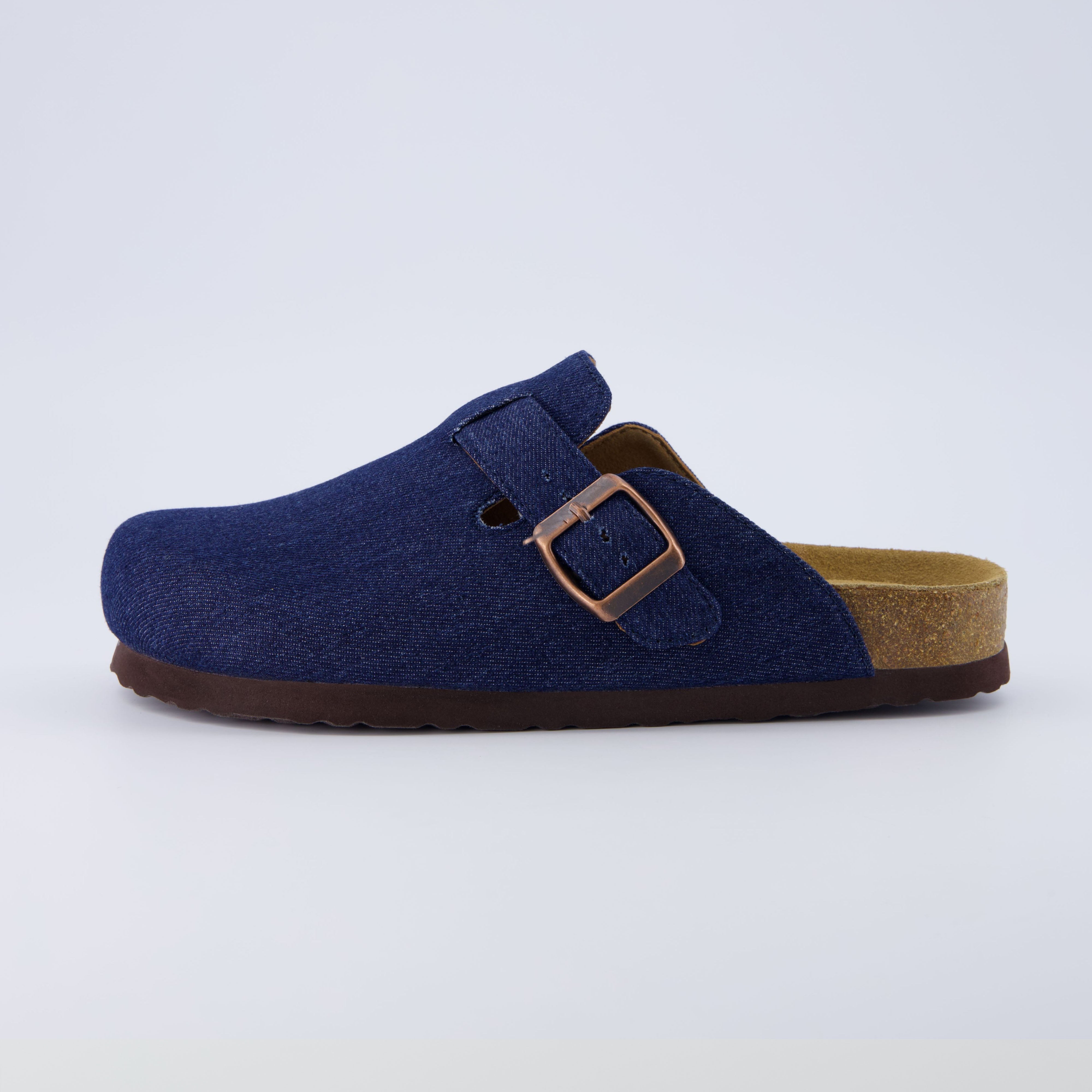 Hana Cork Footbed Clog Dark Denim