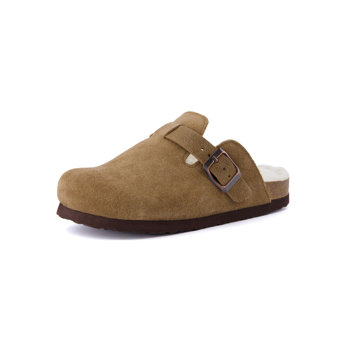 Hana-K Fur Lined Clog Brown Medium