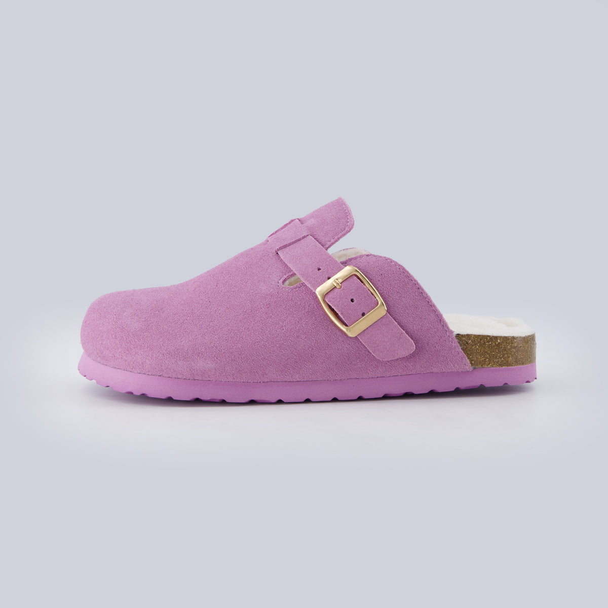 Hana-K Fur Lined Clog Lavender Medium