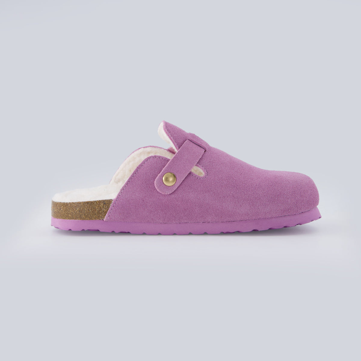 Hana-K Fur Lined Clog Lavender Medium
