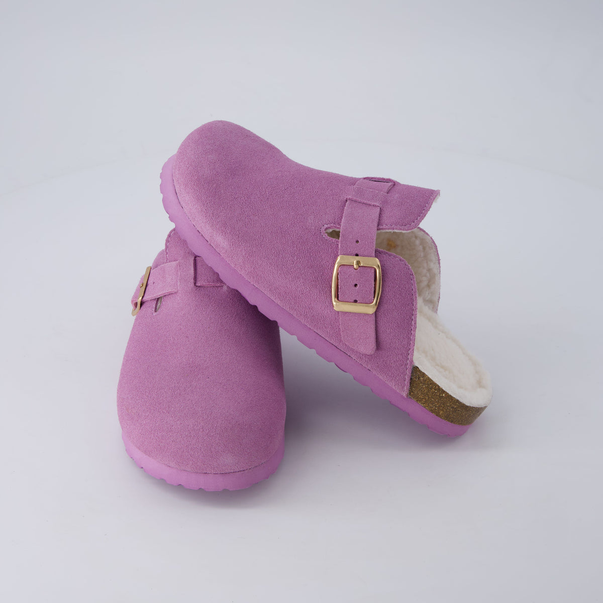 Hana-K Fur Lined Clog Lavender Medium