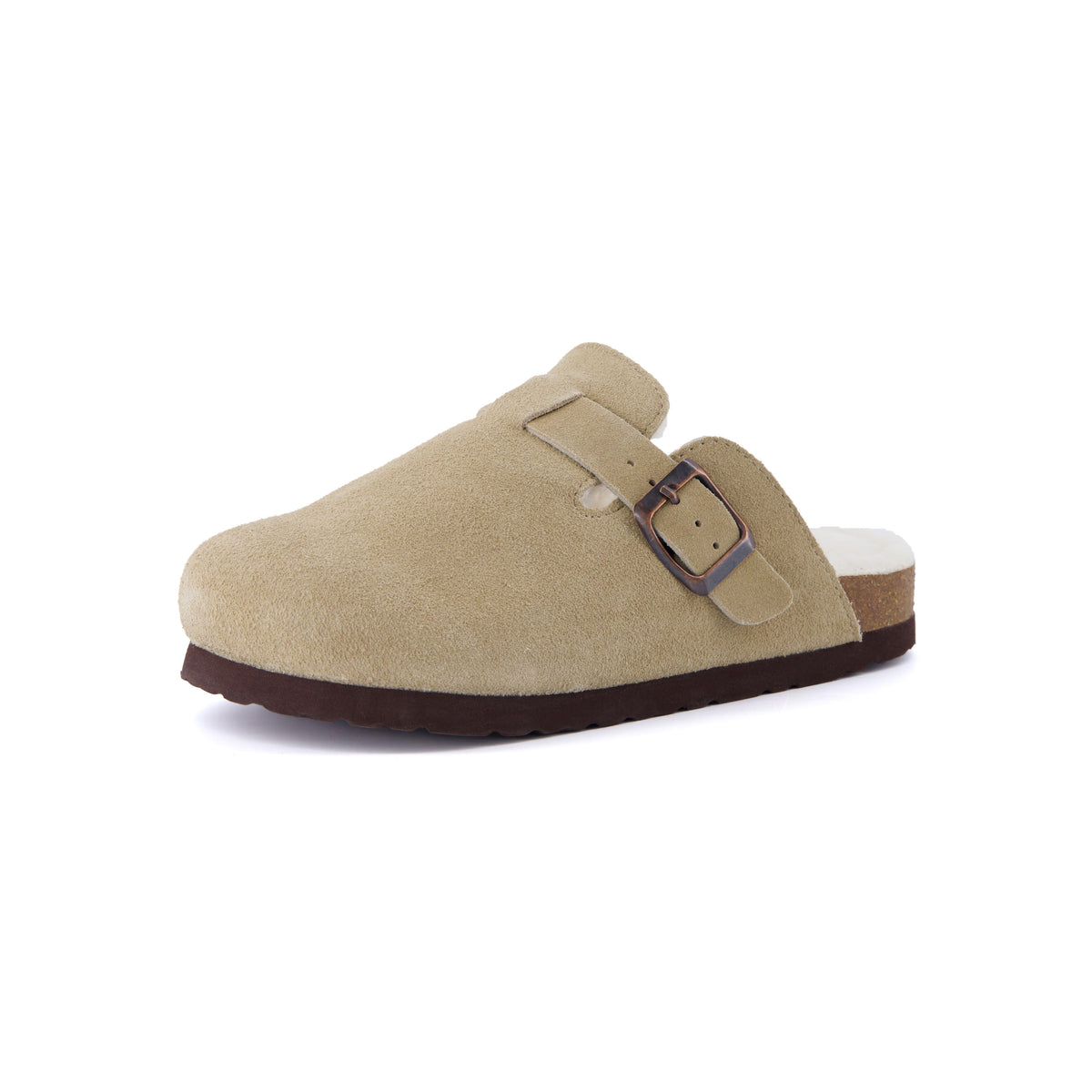 Hana-K Fur Lined Clog Taupe Medium