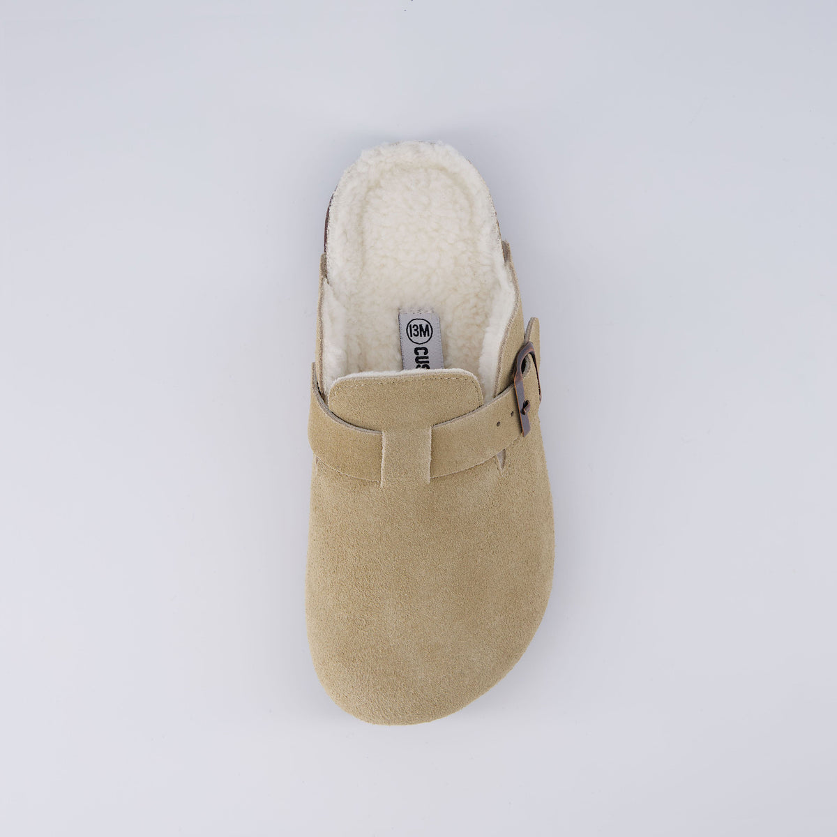 Hana-K Fur Lined Clog Taupe Medium