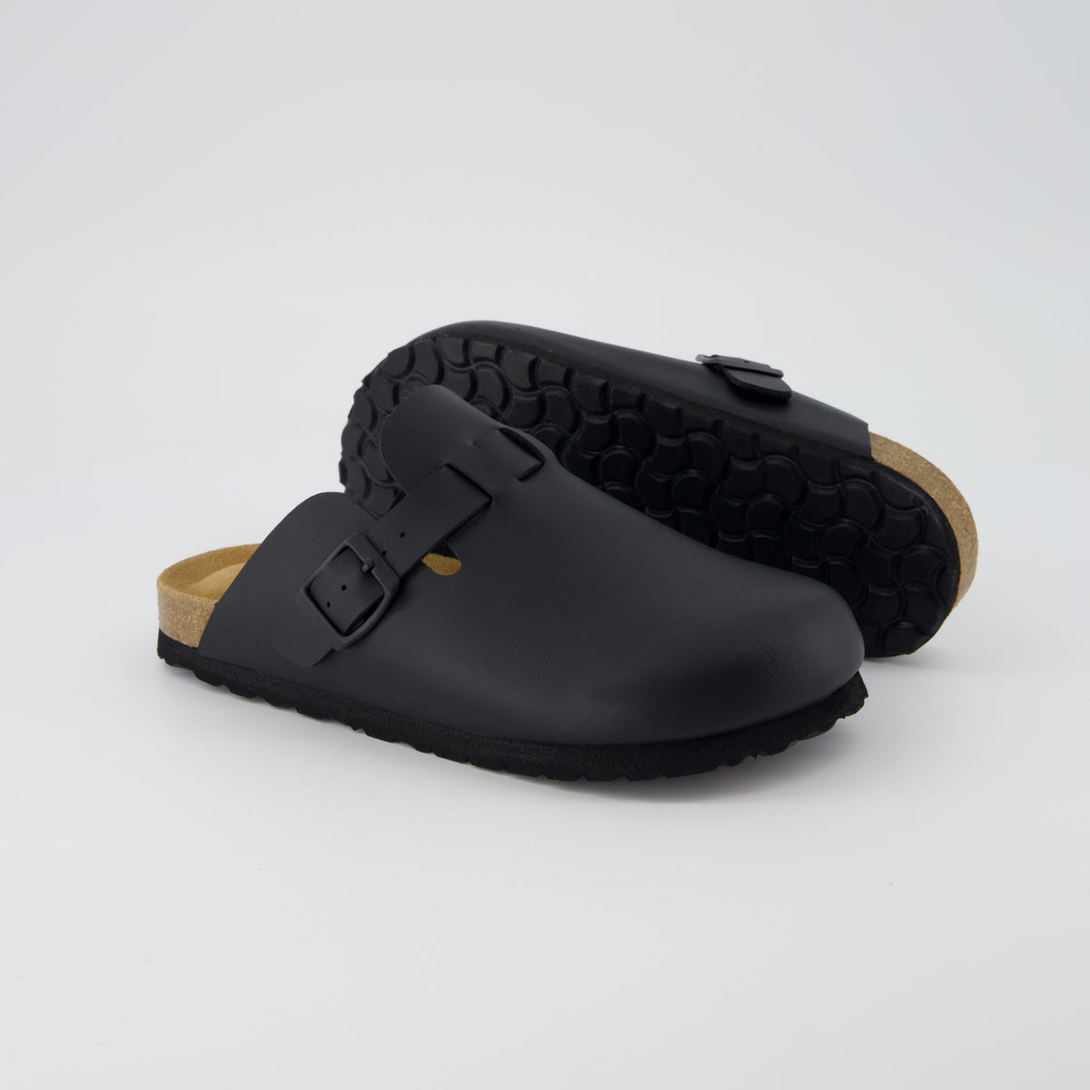 Hana Kids Cork Footbed Clog Black Medium