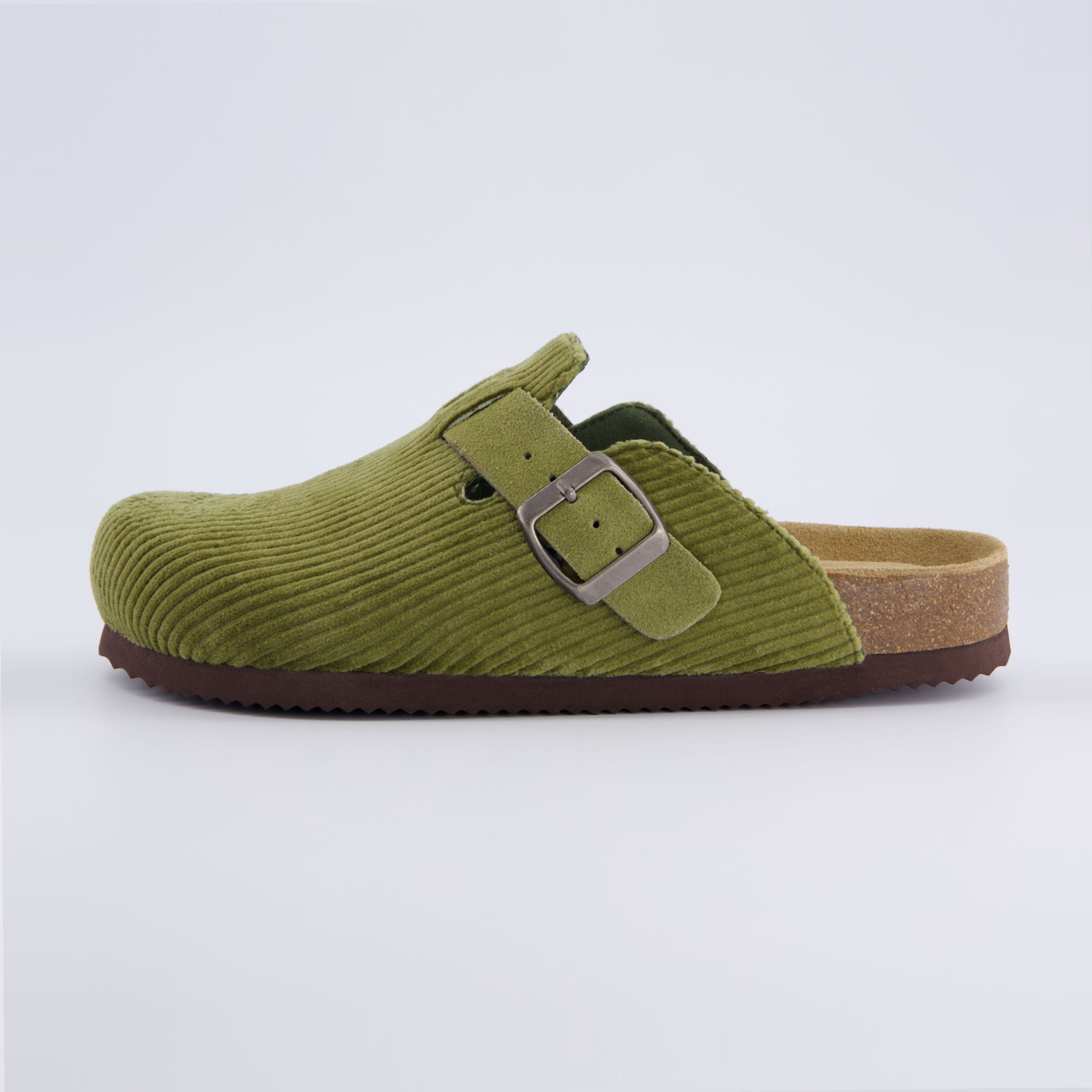 Hana Cork Footbed Clog Khaki Corduroy Medium
