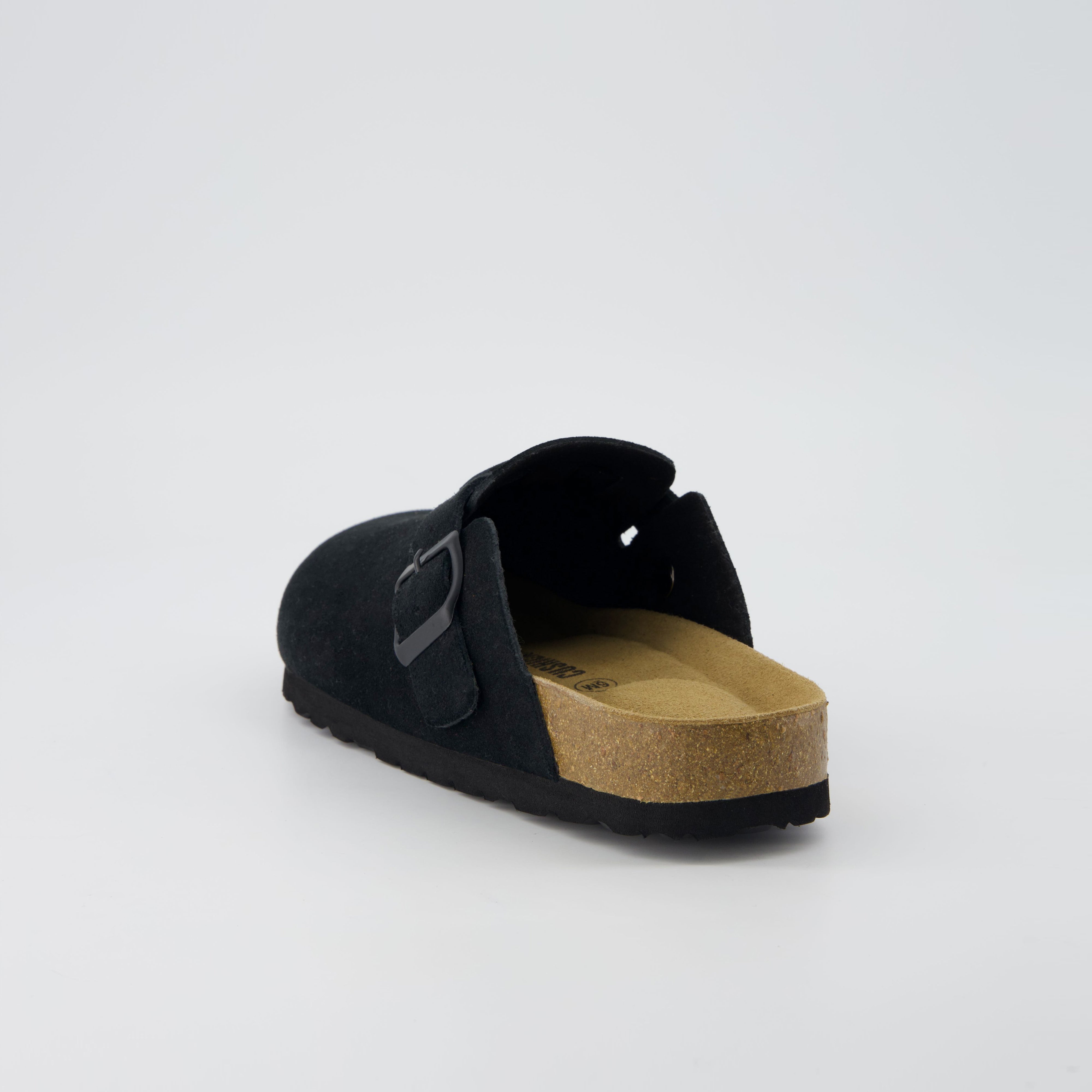 Hana Leather Clog Black