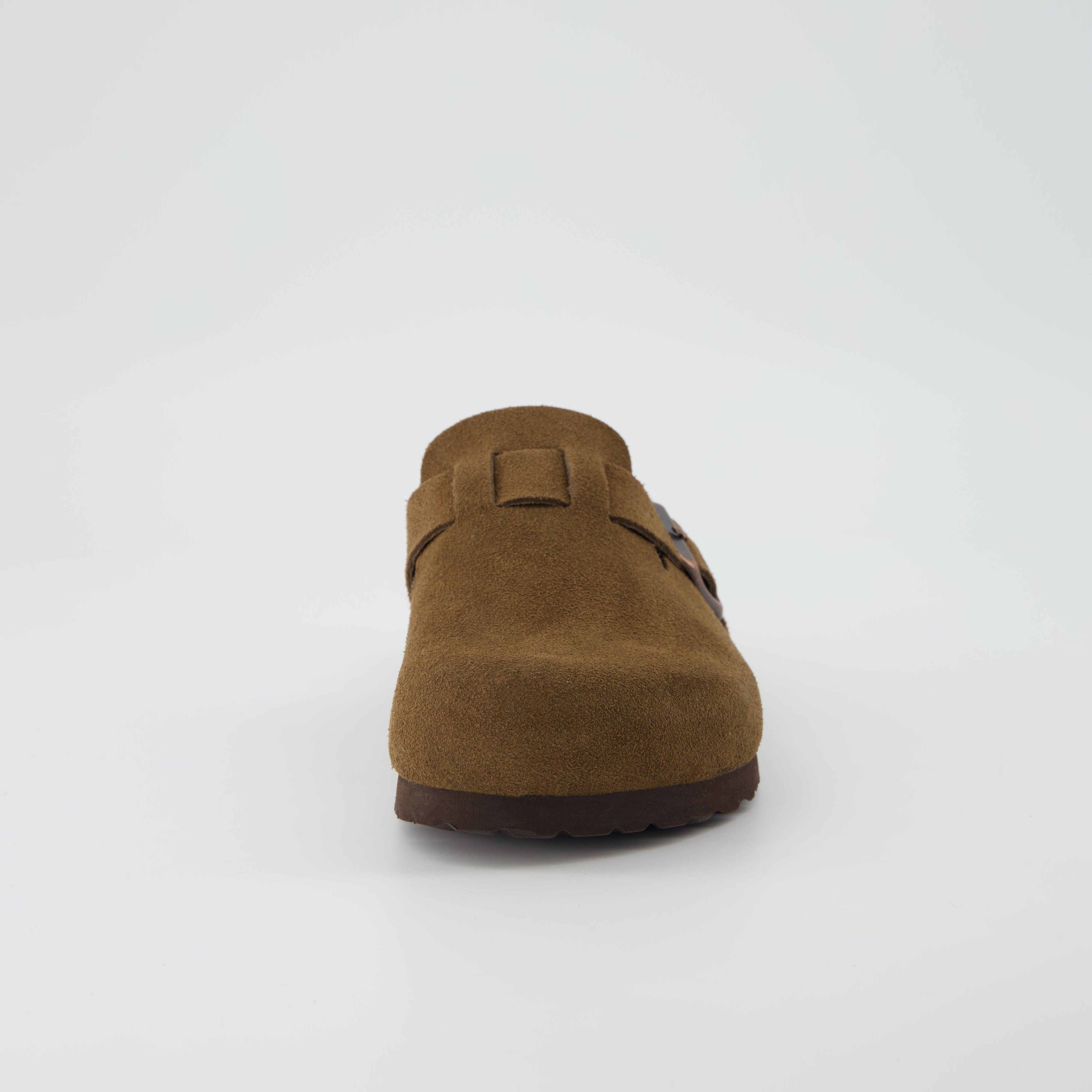 Hana Leather Clog Brown