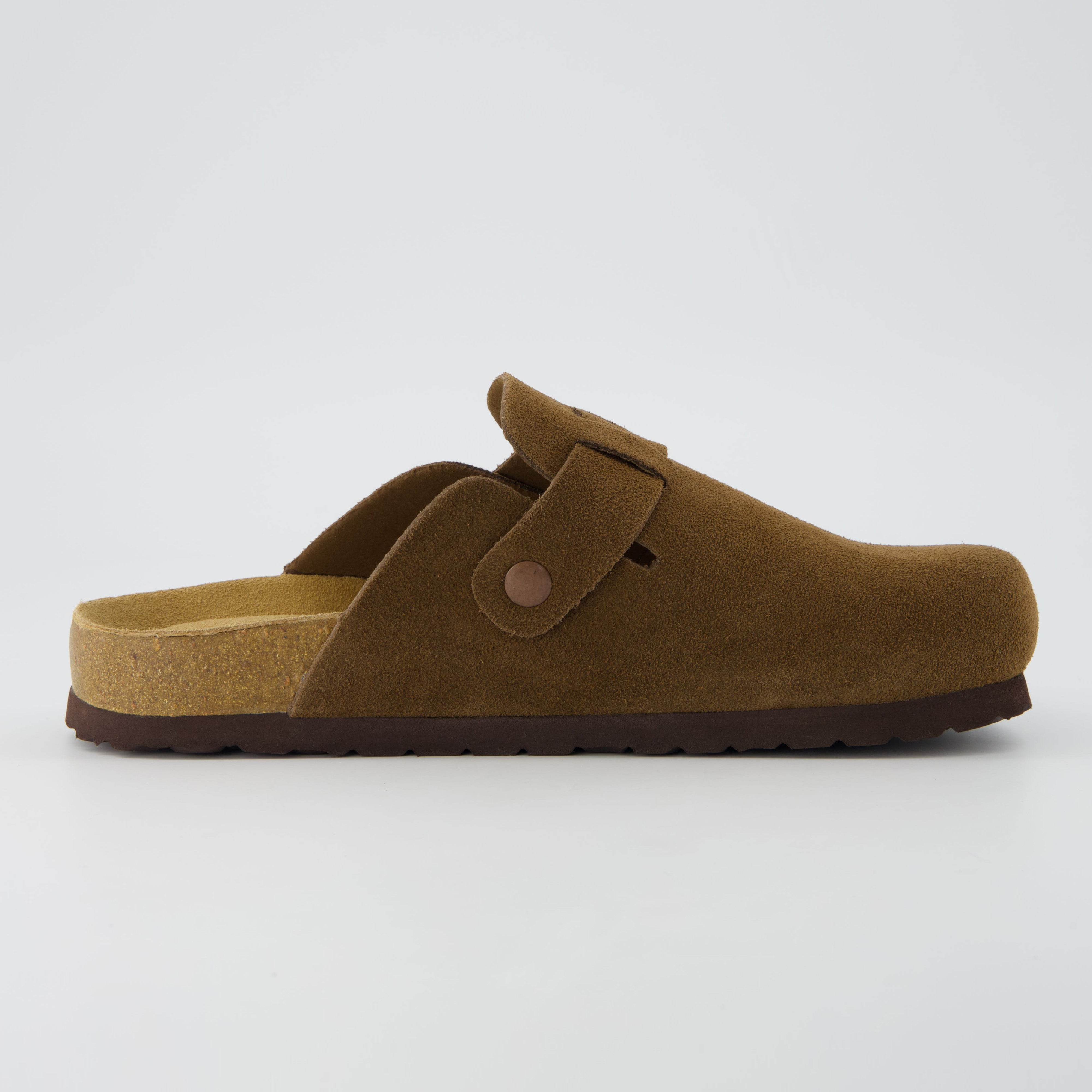 Hana Leather Clog Brown
