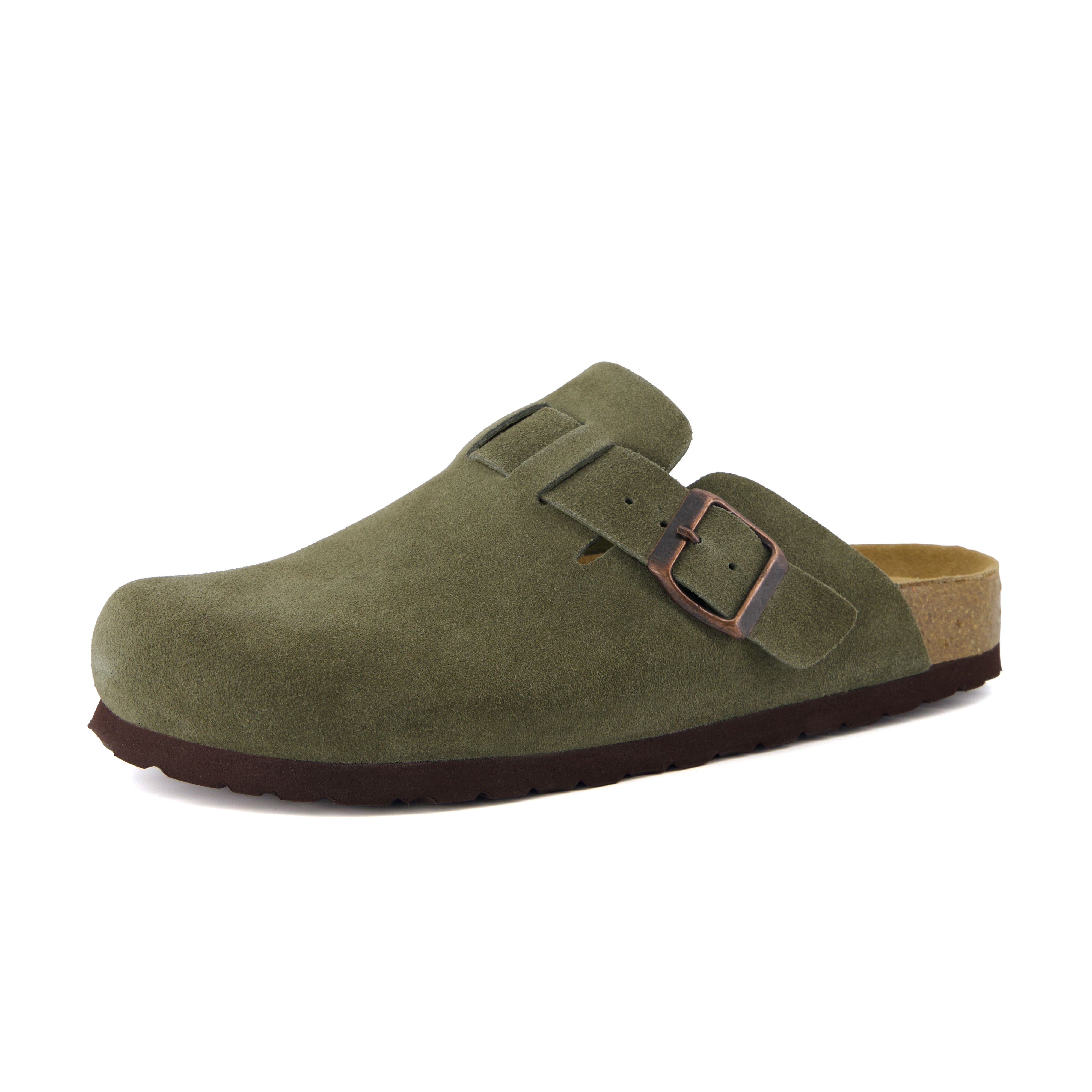 Hana Leather Clog Khaki