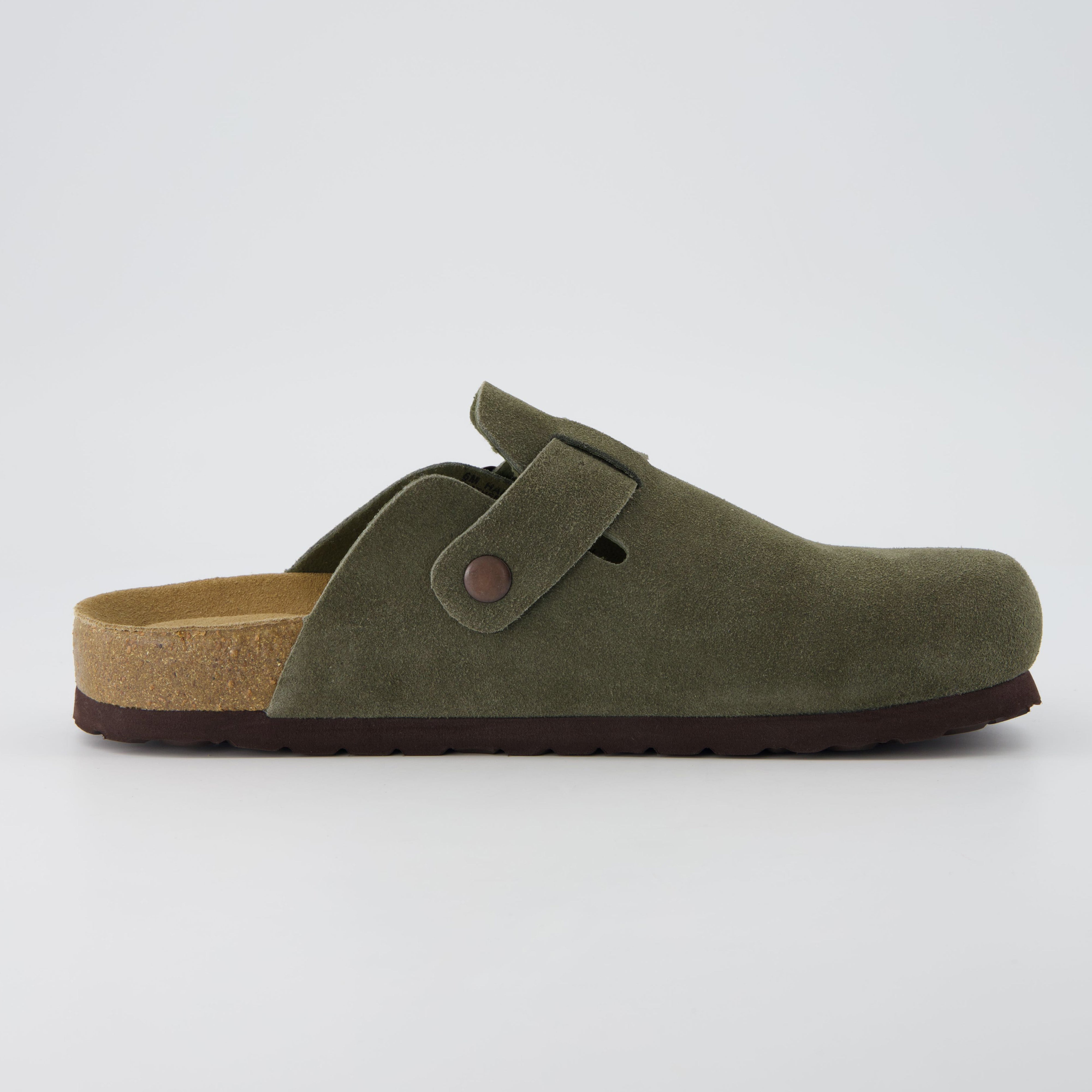 Hana Leather Clog Khaki