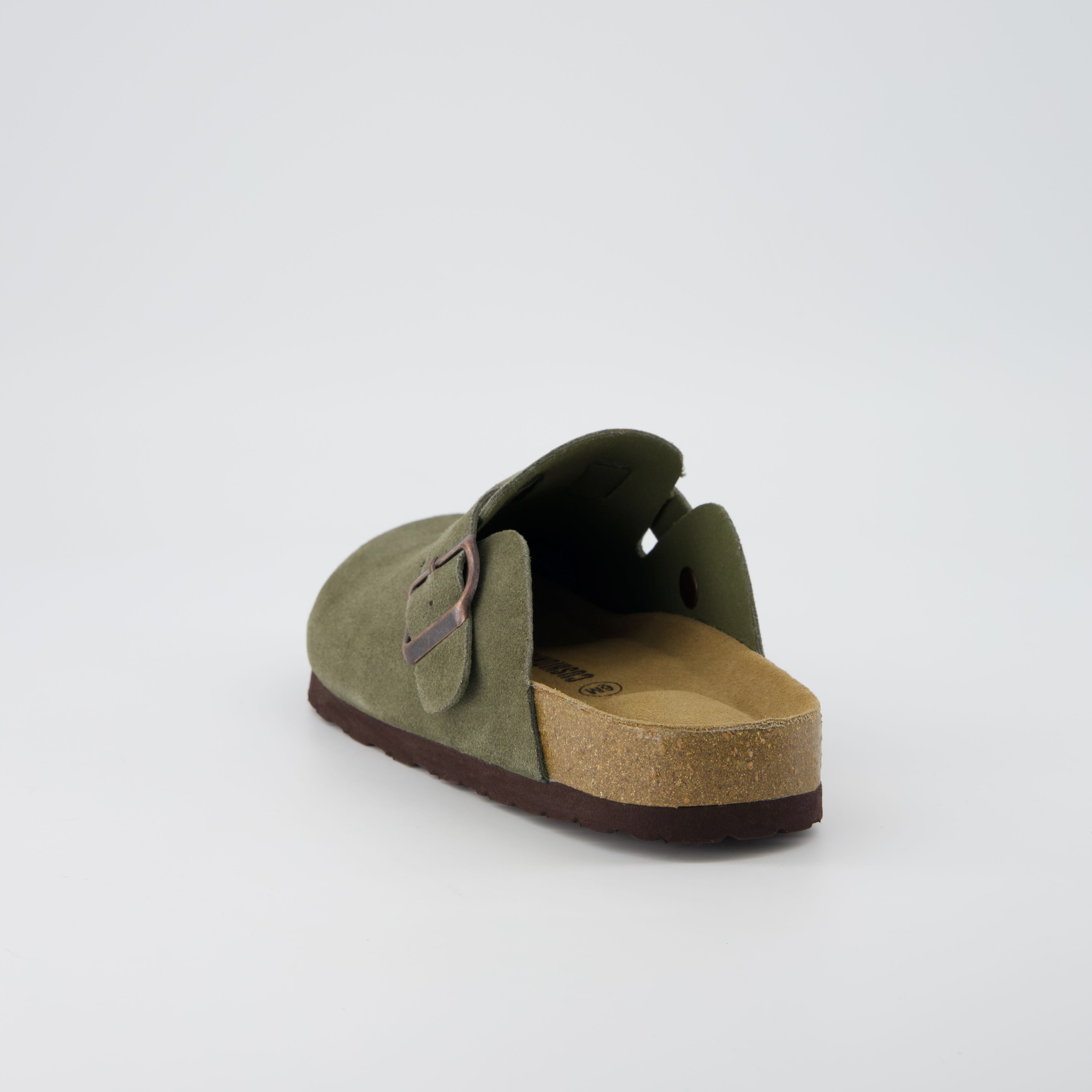 Hana Leather Clog Khaki