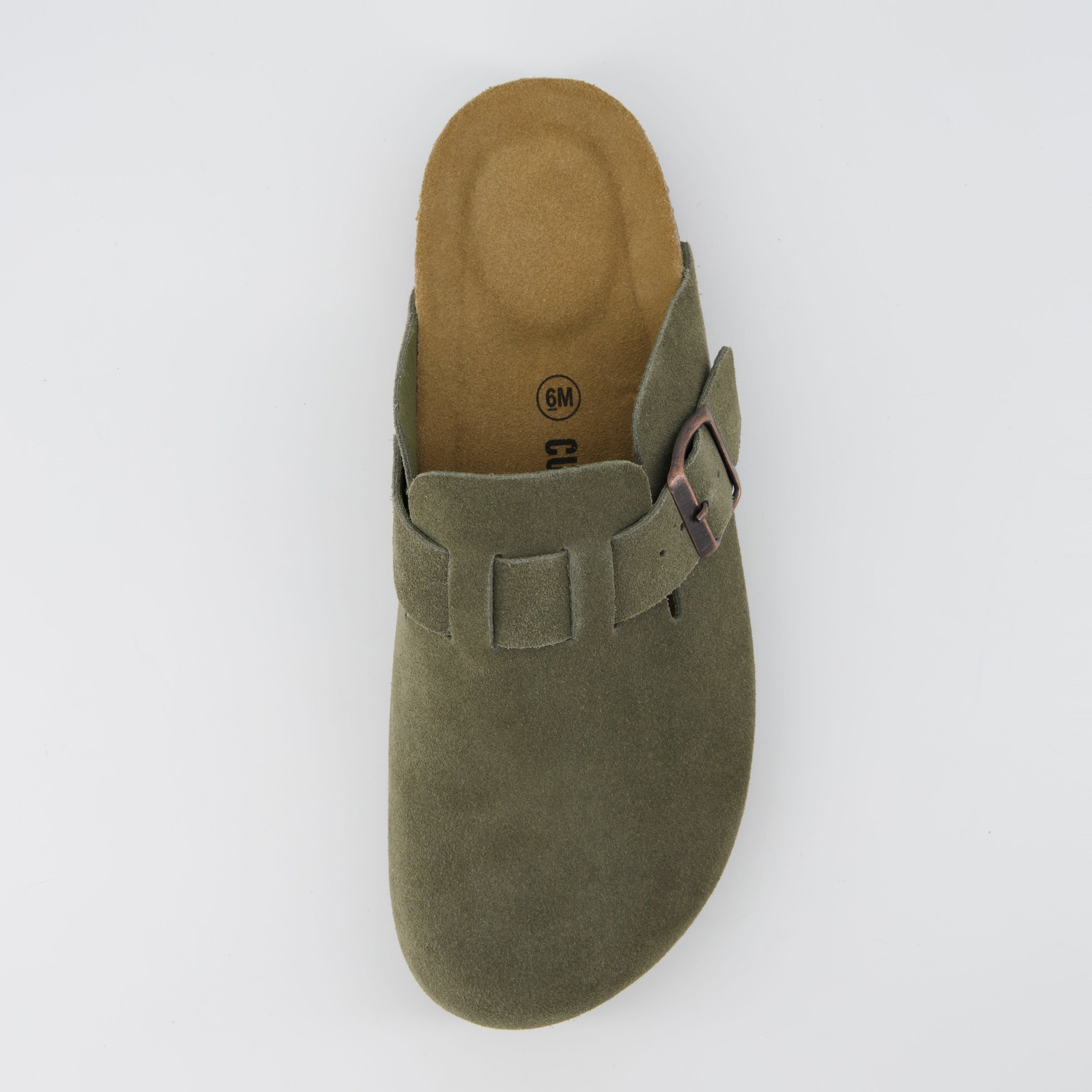 Hana Leather Clog Khaki
