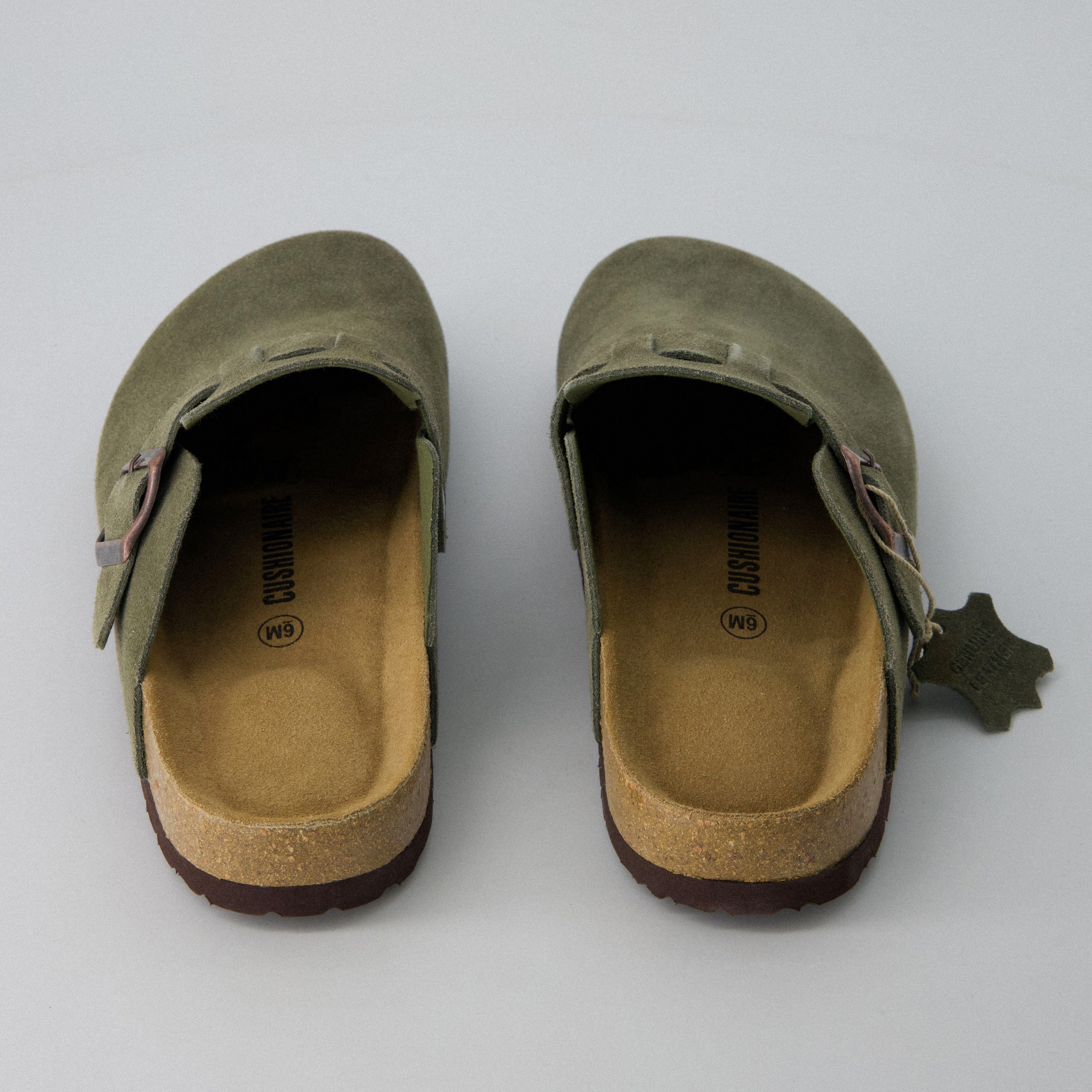 Hana Leather Clog Khaki