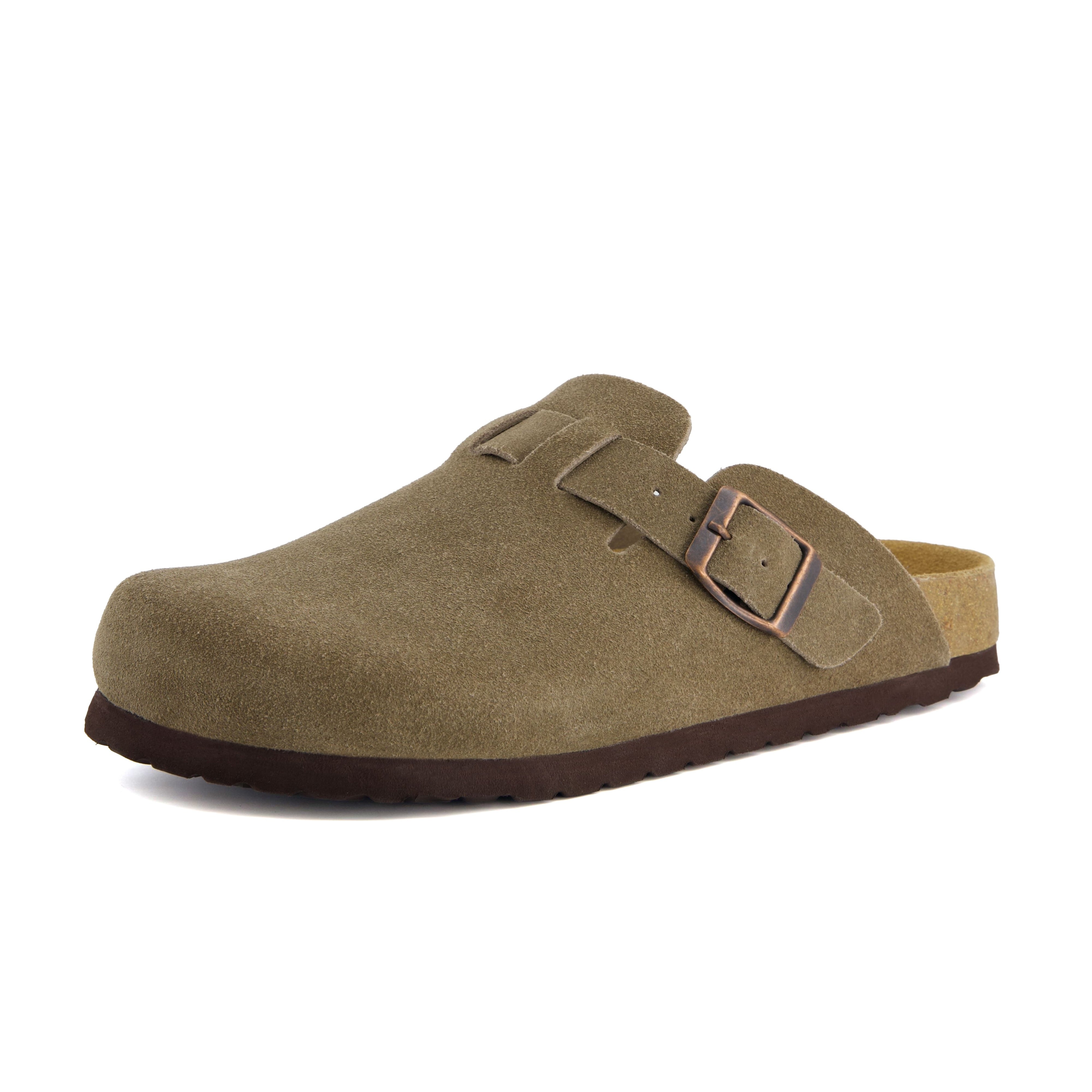 Hana Leather Clog Moss