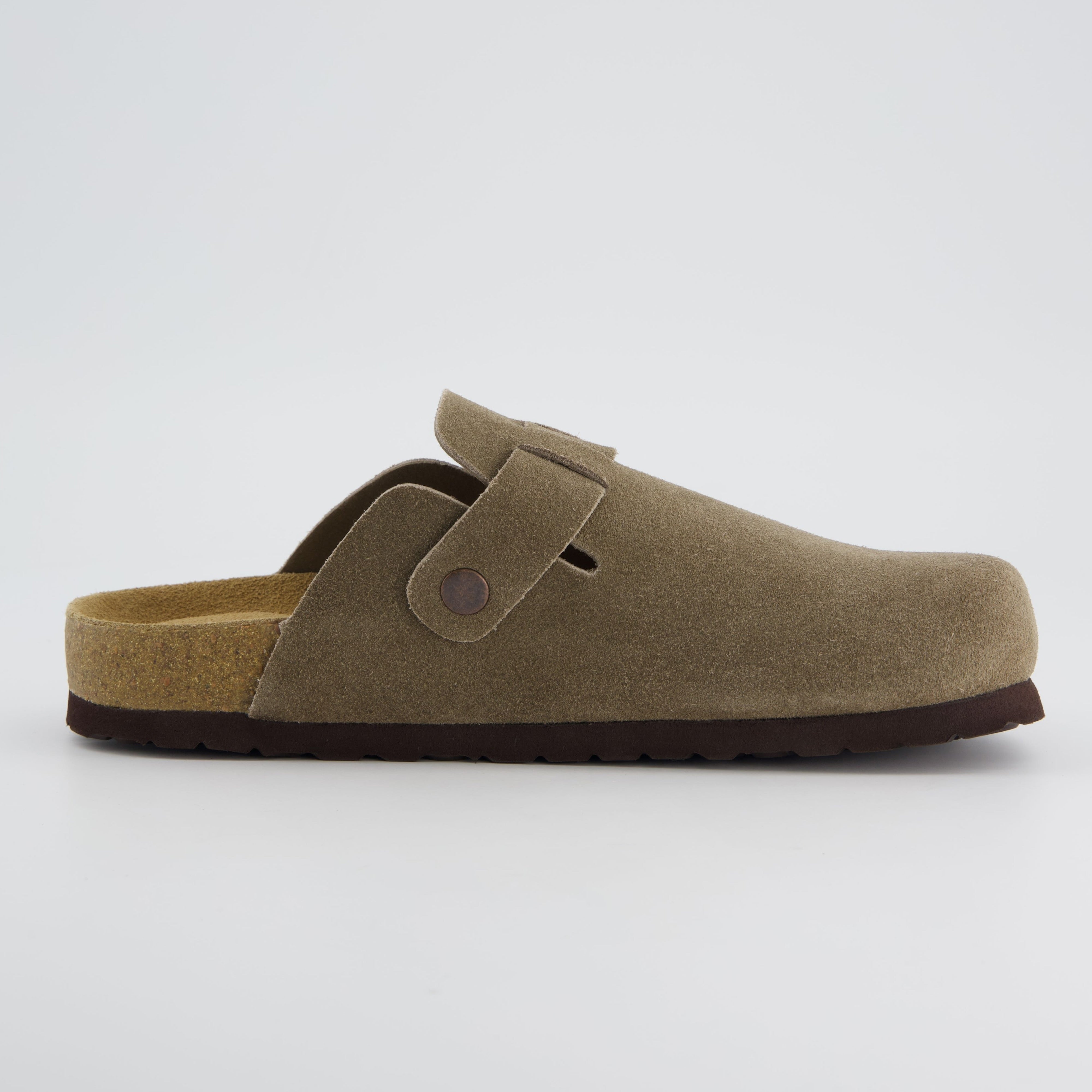 Hana Leather Clog Moss