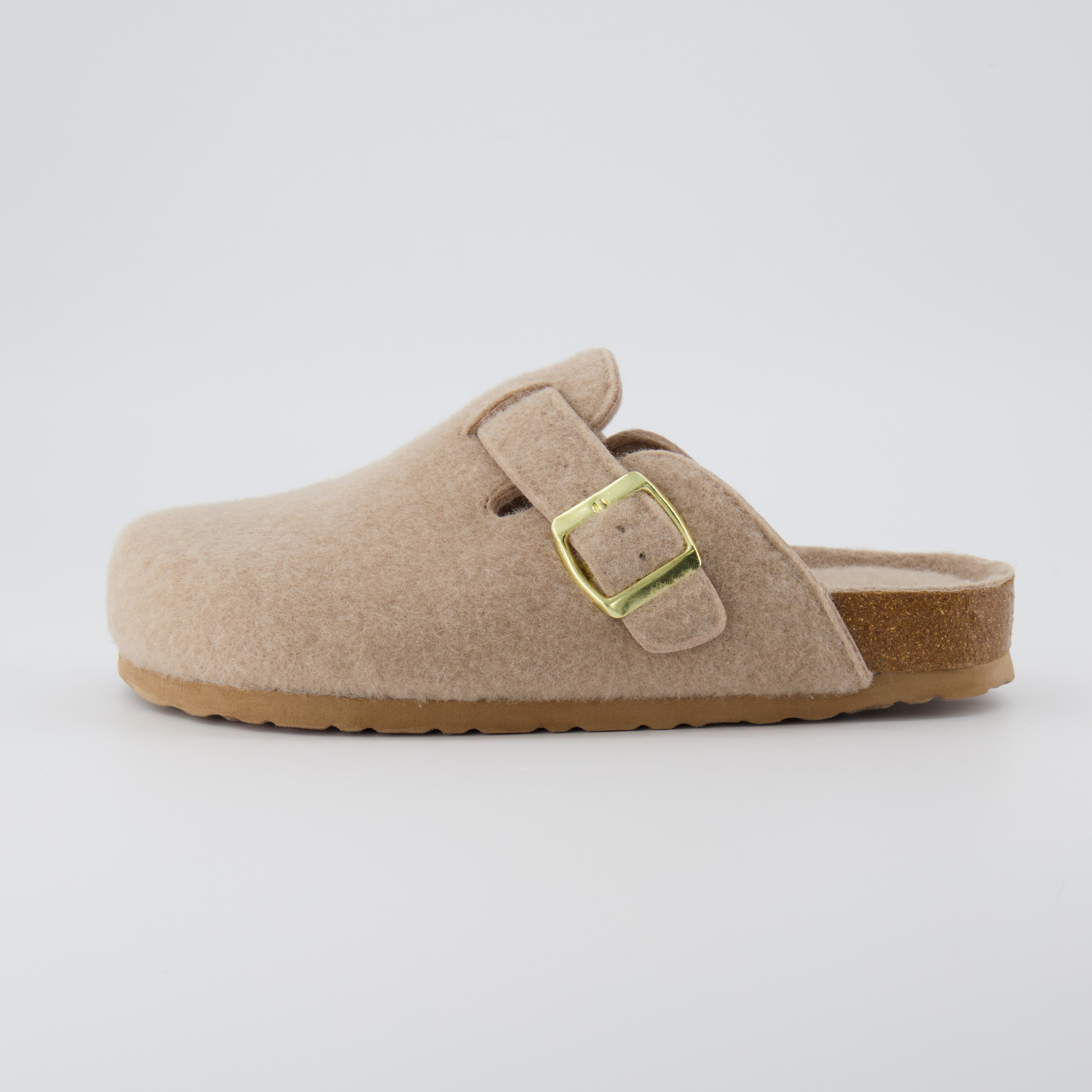 Hana Cork Footbed Clog Wools Sand Wool
