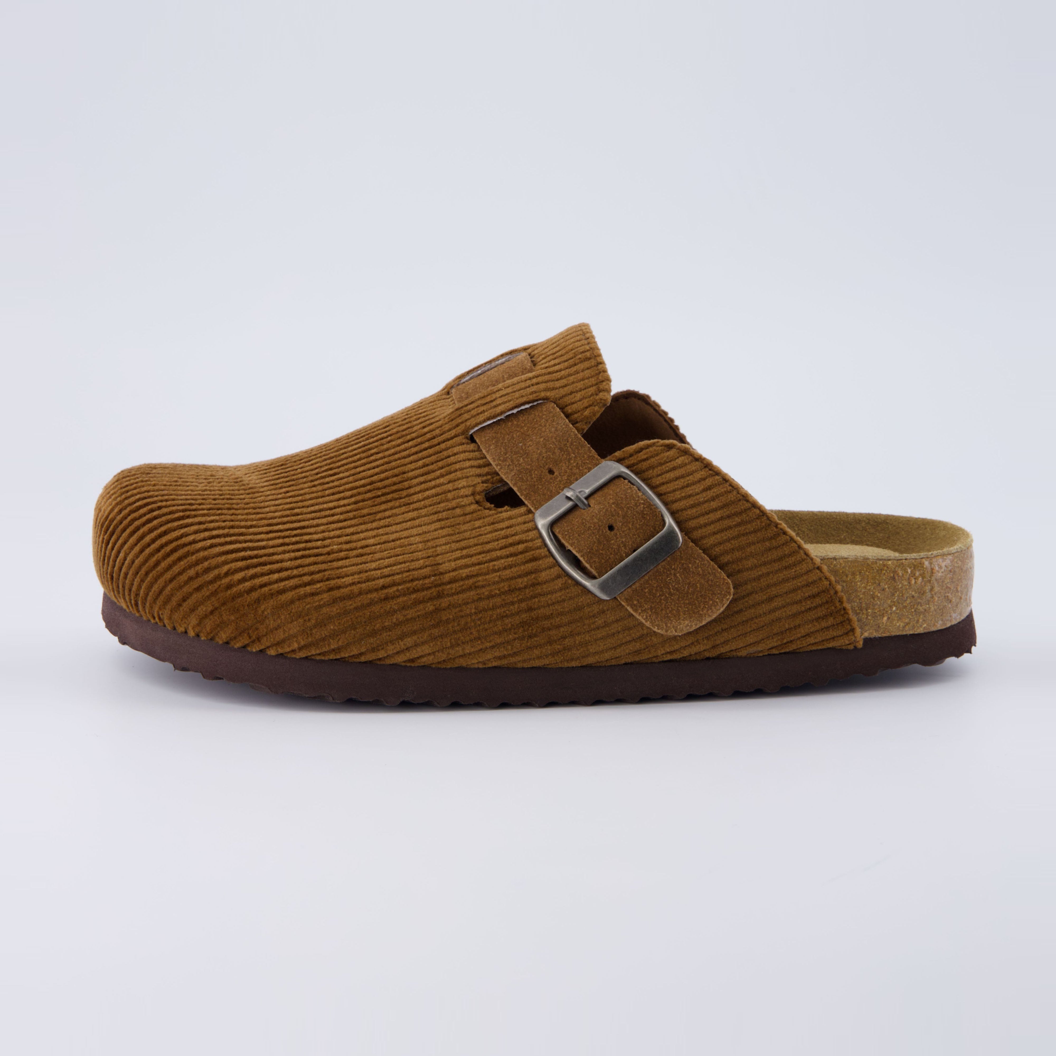 Hana Cork Footbed Clog Tan Corduroy Medium