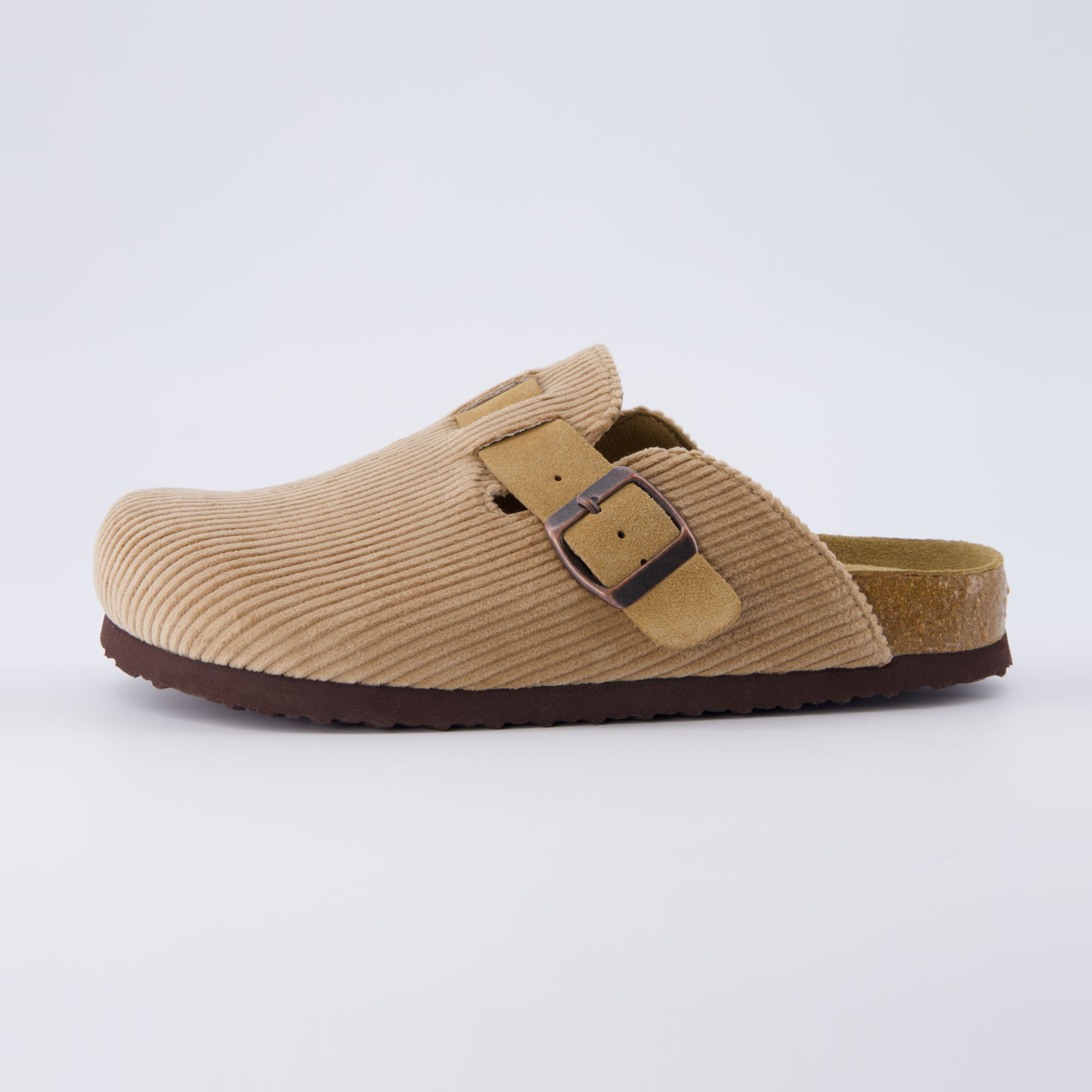 Hana Cork Footbed Clog Taupe Corduroy Medium