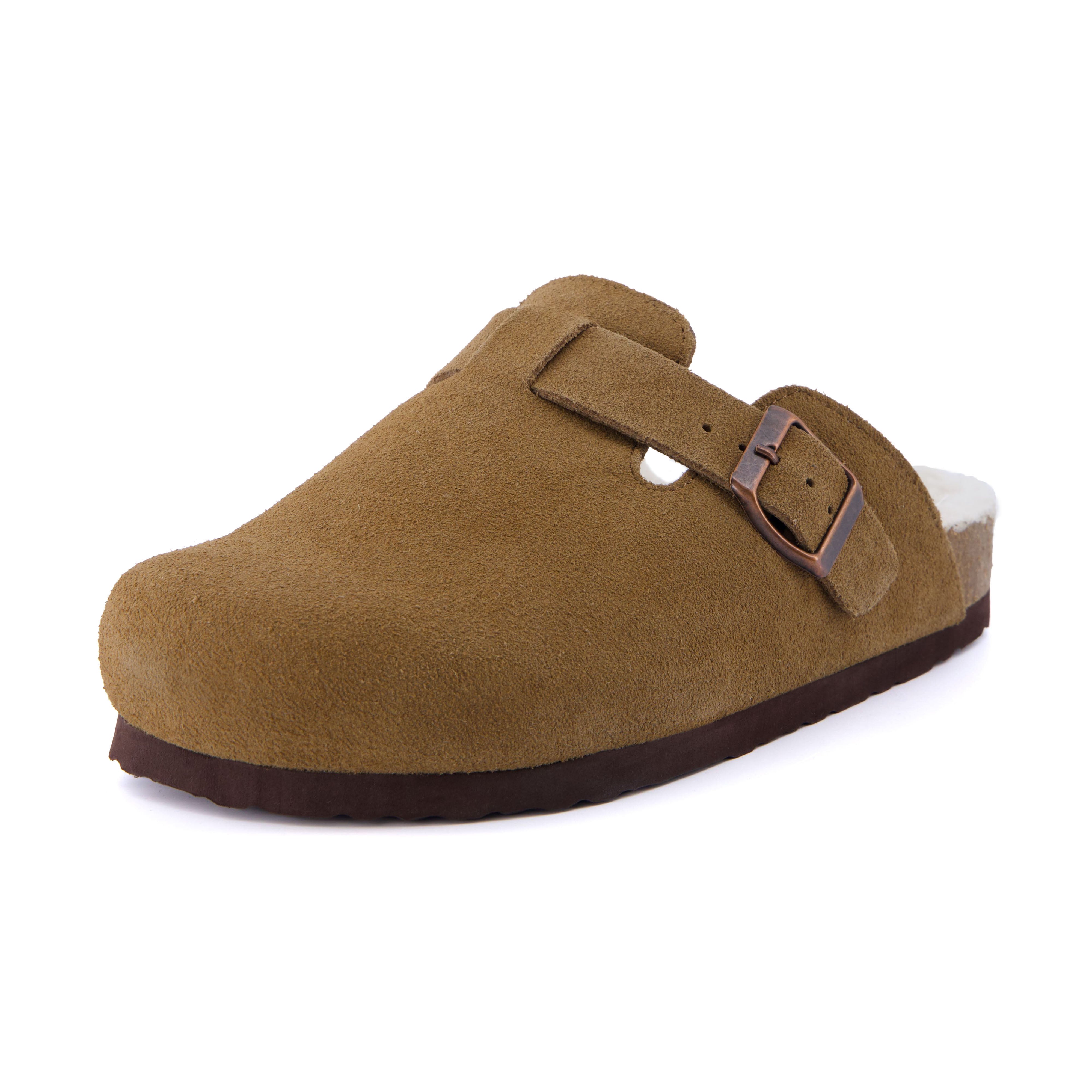 Hana Fur-Lined Clog Brown